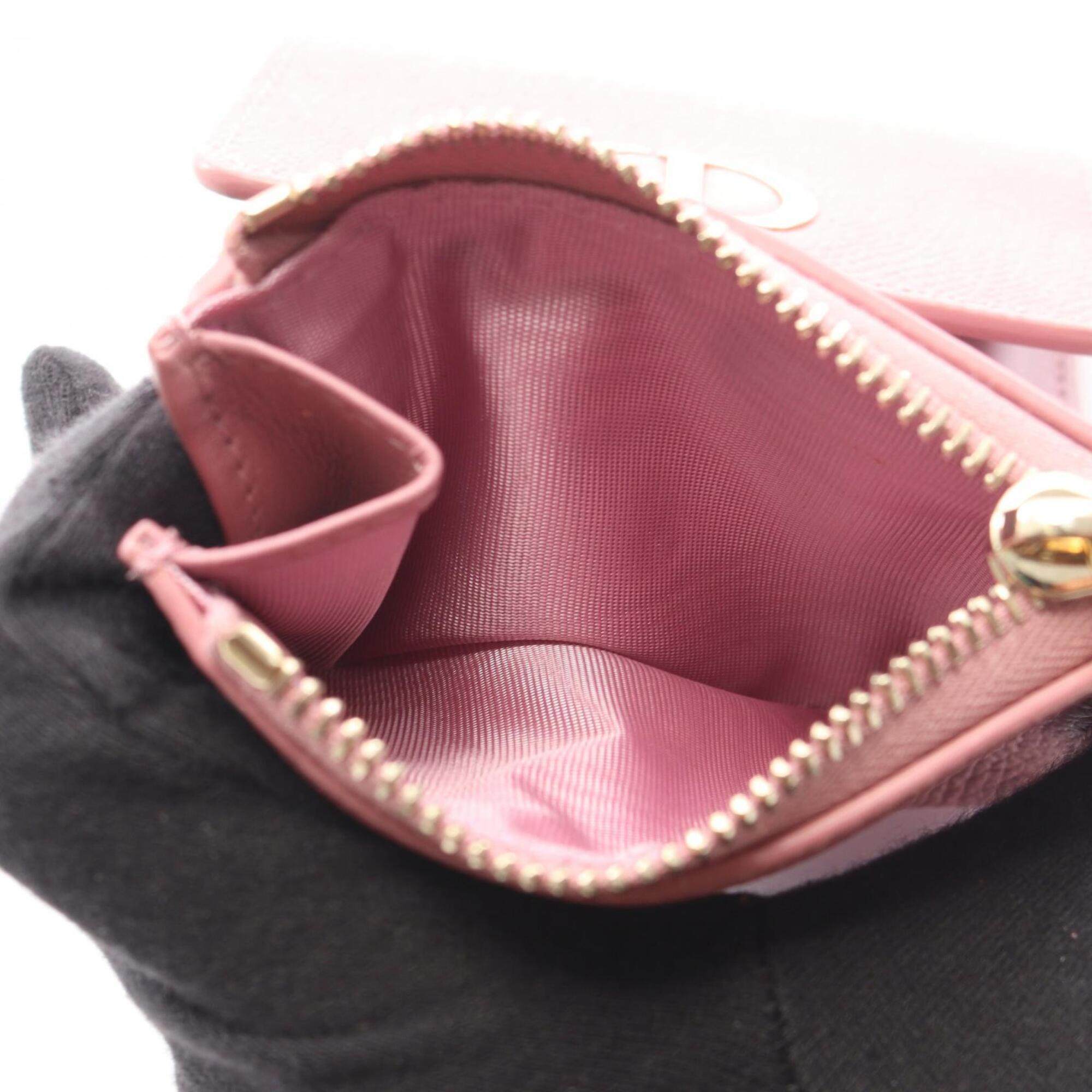 Christian Dior Pink Leather Wallet (Tri-Fold) (Pre-Owned)