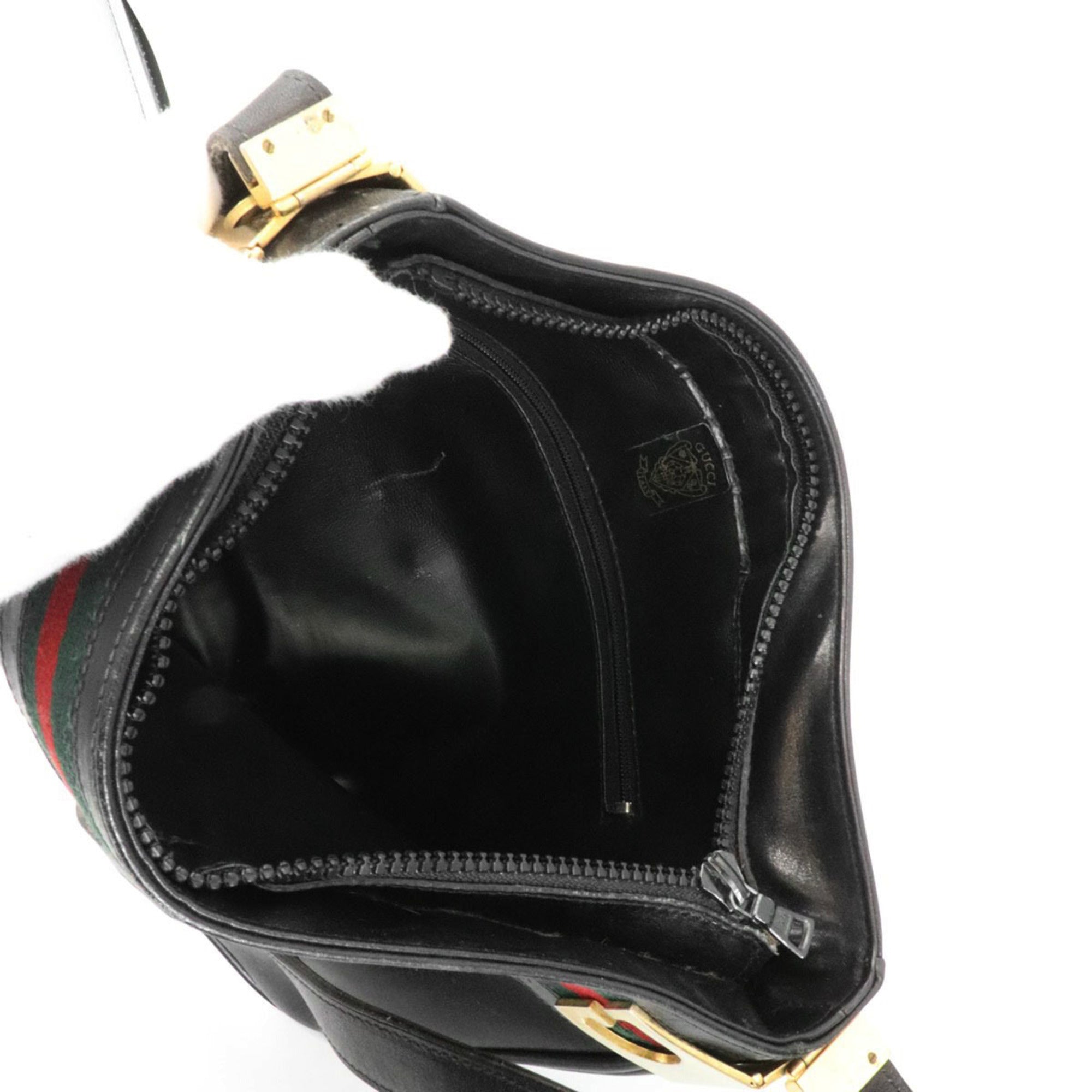 Gucci Black Leather Shoulder Bag (Pre-Owned)