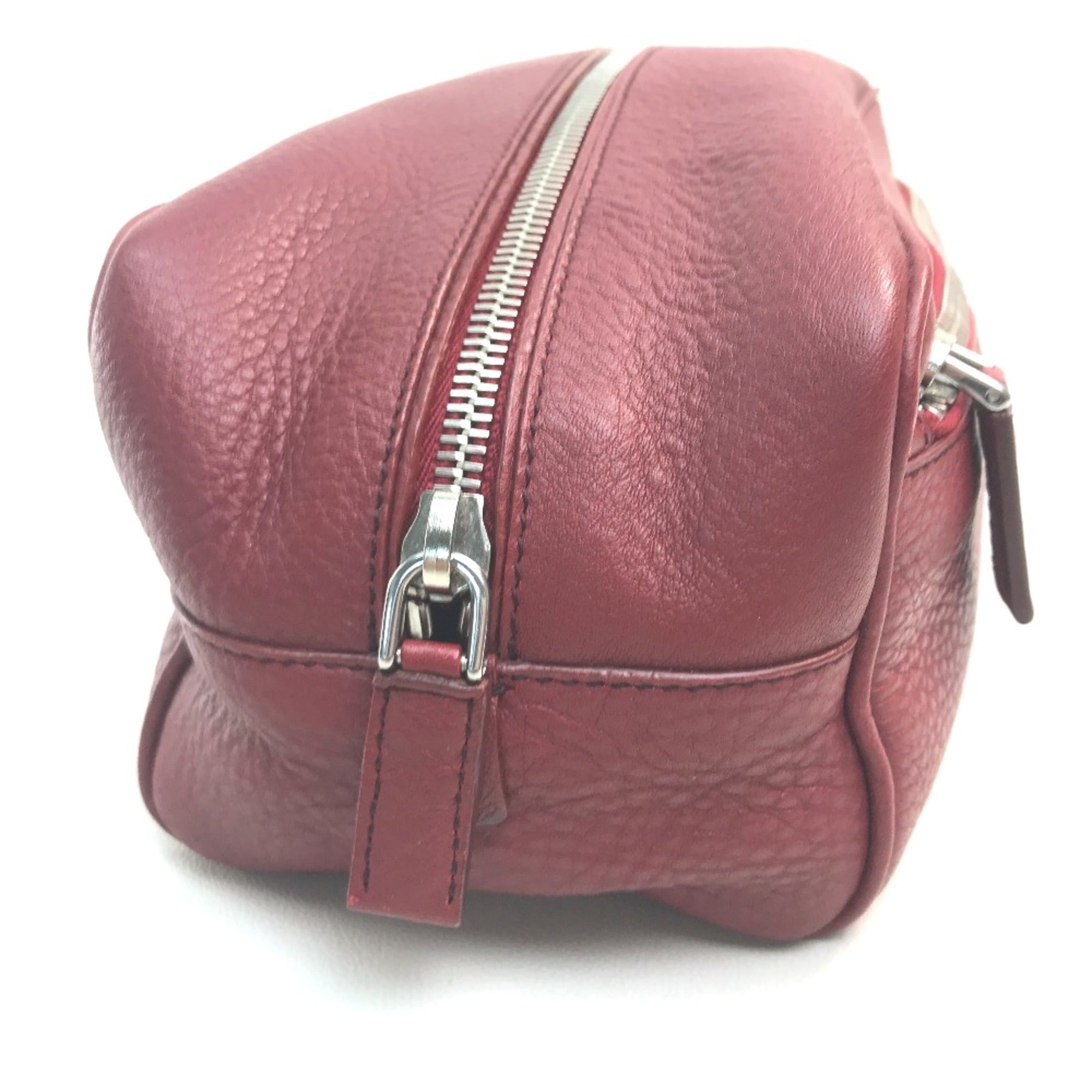 Prada Red Leather Pouch (Pre-Owned)