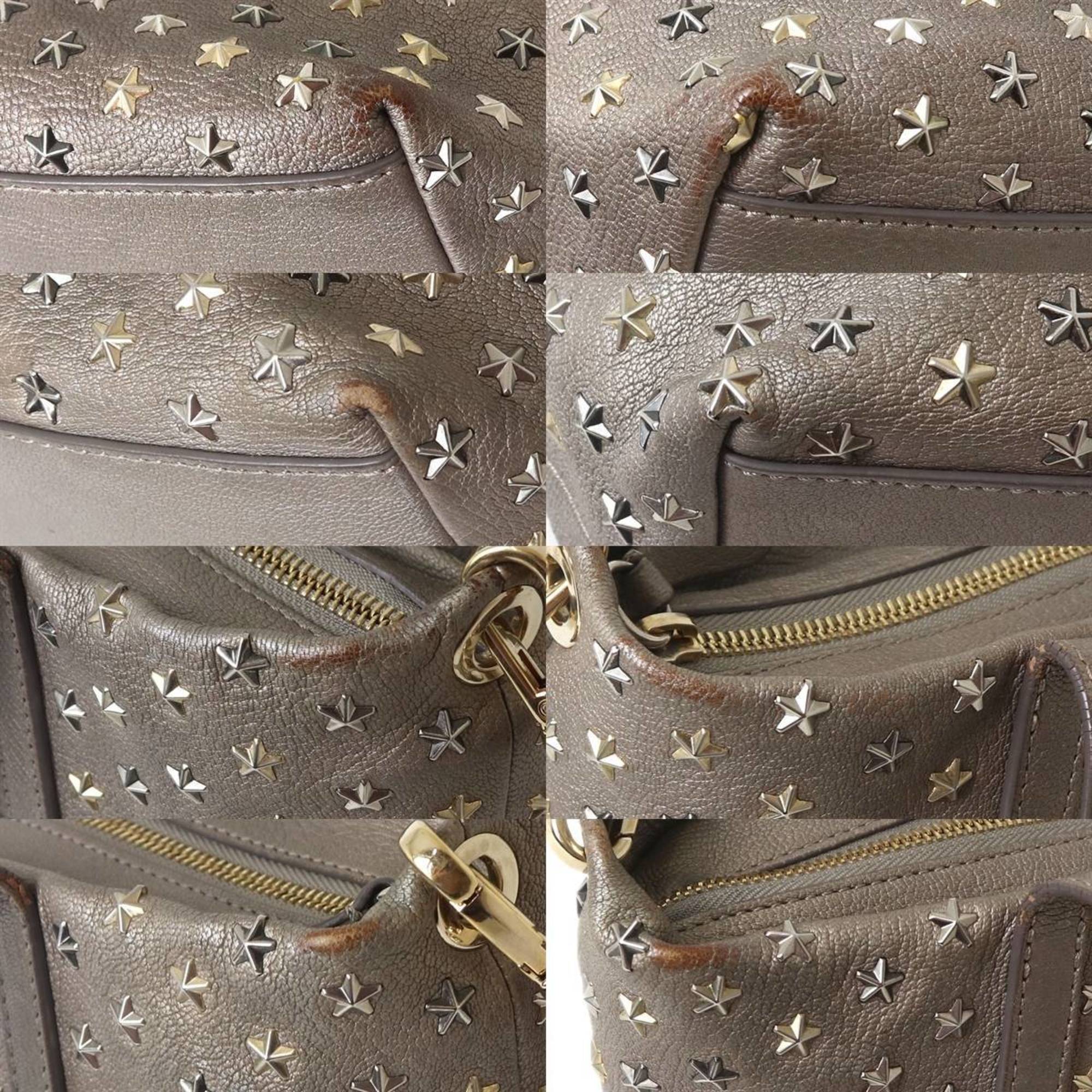 Jimmy Choo Gray Leather Handbag (Pre-Owned)
