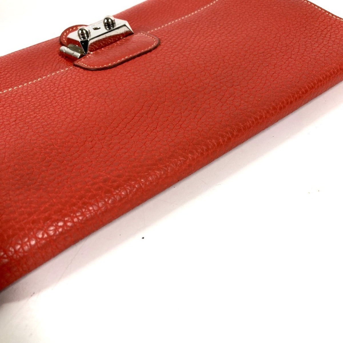 Hermes Brown Leather Clutch Bag Handbag Pochette Pouch (Pre-Owned)