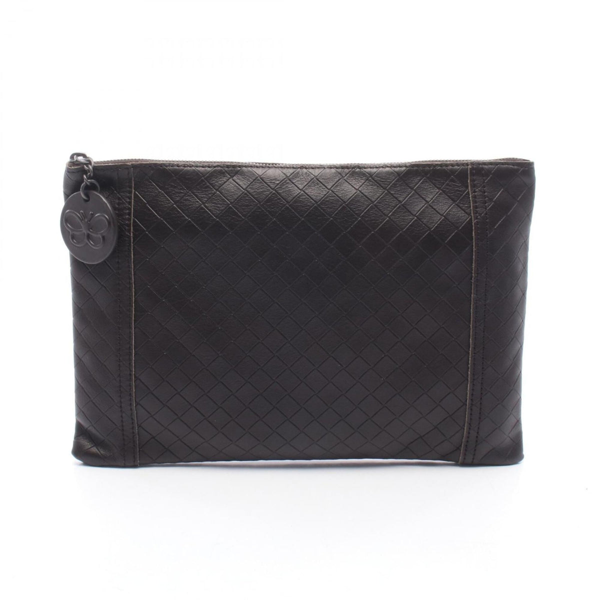Bottega Veneta Brown Leather Clutch Bag Handbag (Pre-Owned)