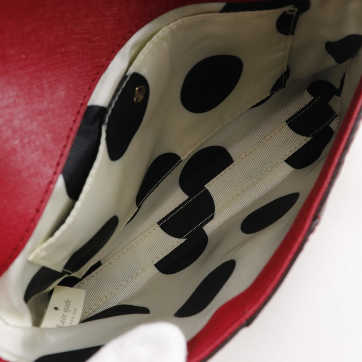 Kate Spade Red Color Leather Pochette Shoulder Bag (Pre-Owned)