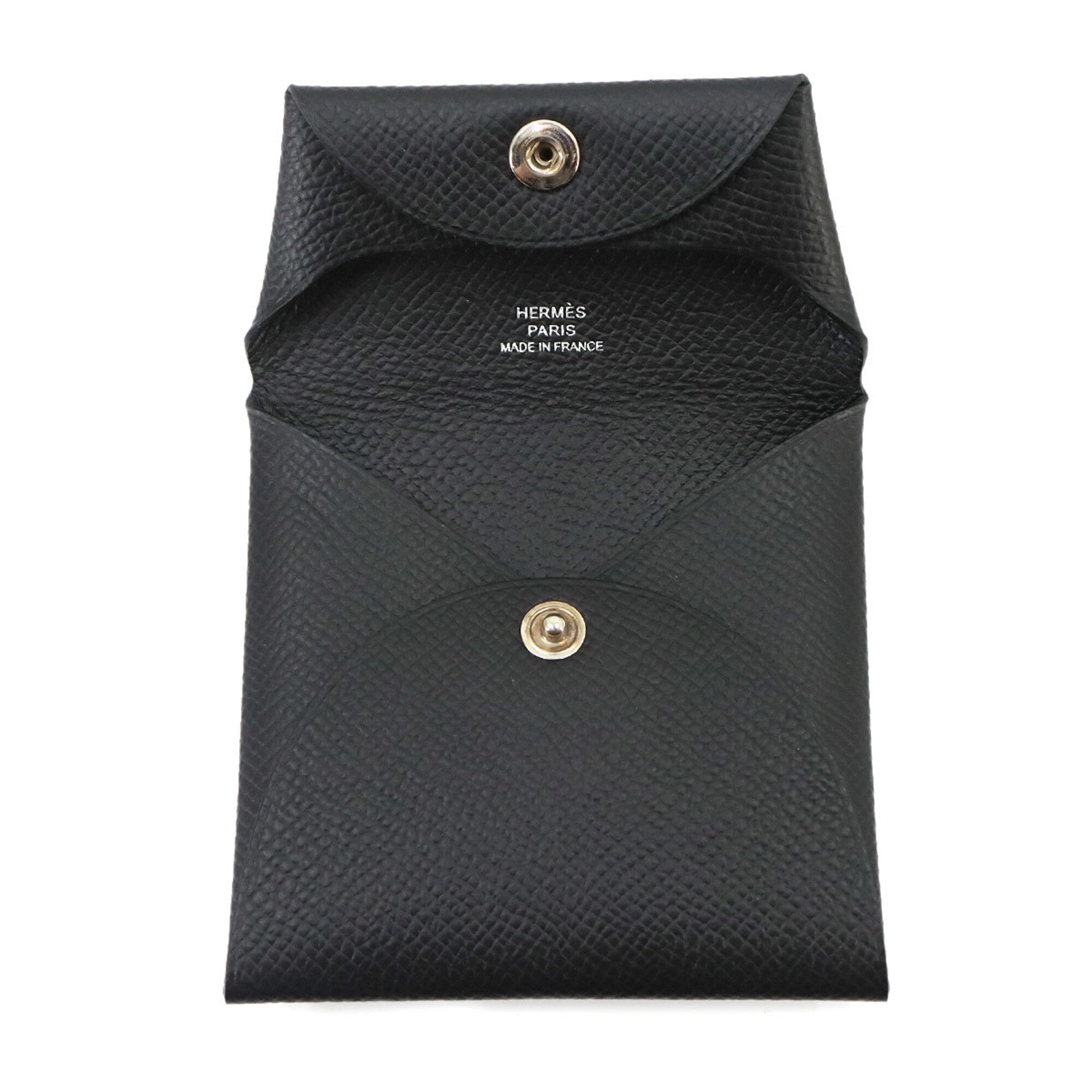 Hermes Black Epsom Leather Coin Purse/Coin Case (Pre-Owned)