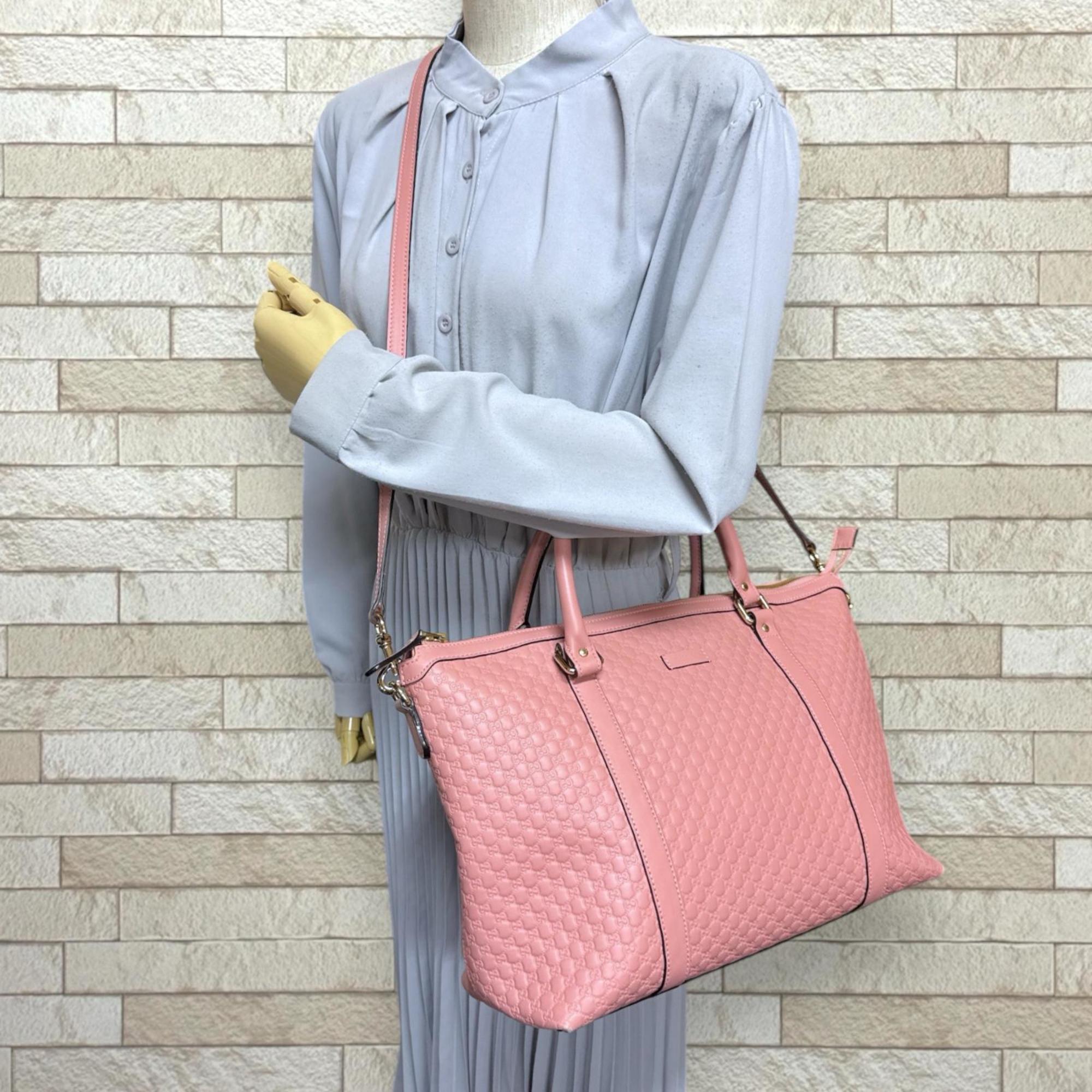 Gucci Pink Leather Shoulder Bag (Pre-Owned)