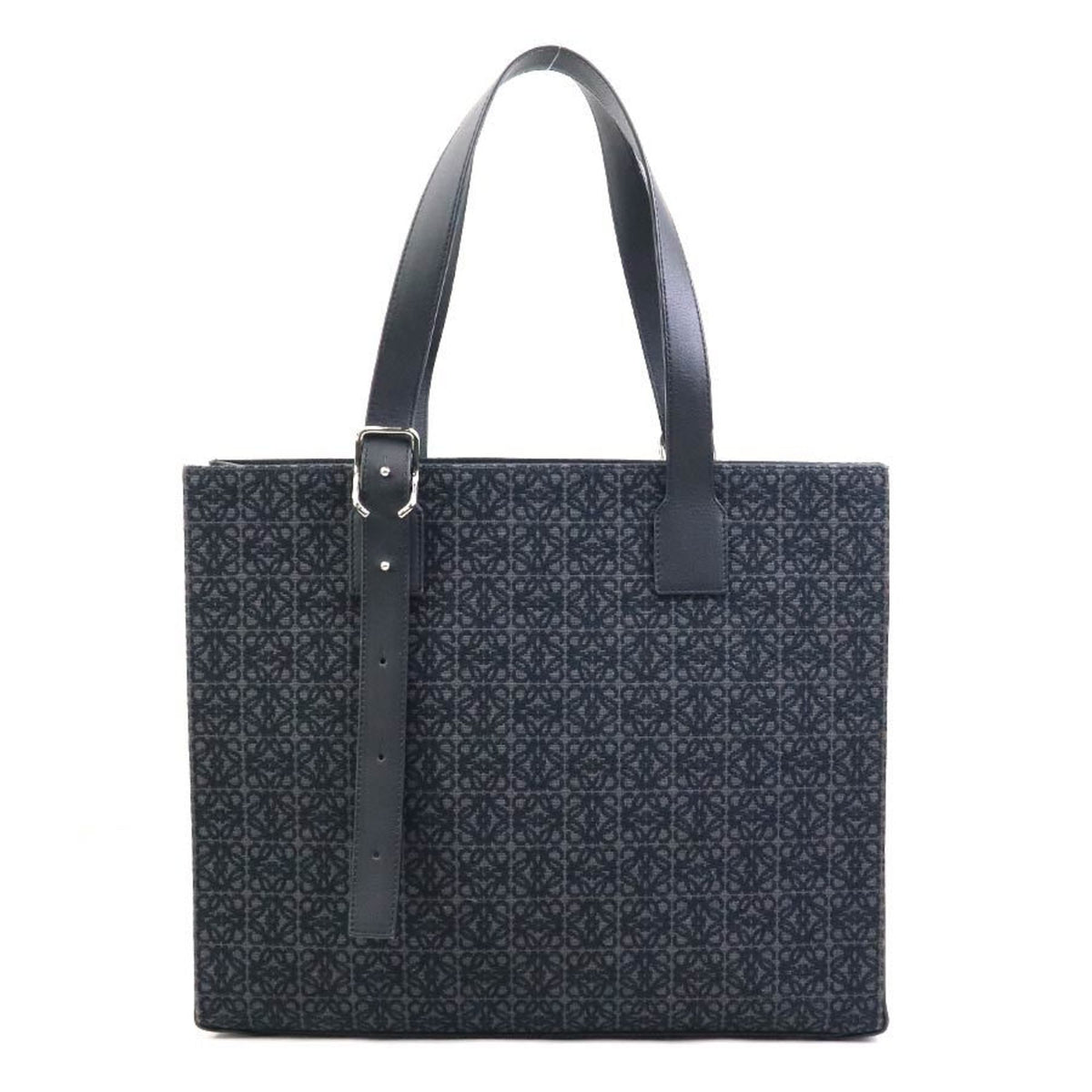 Loewe Black Canvas Leather Handbag (Pre-Owned)