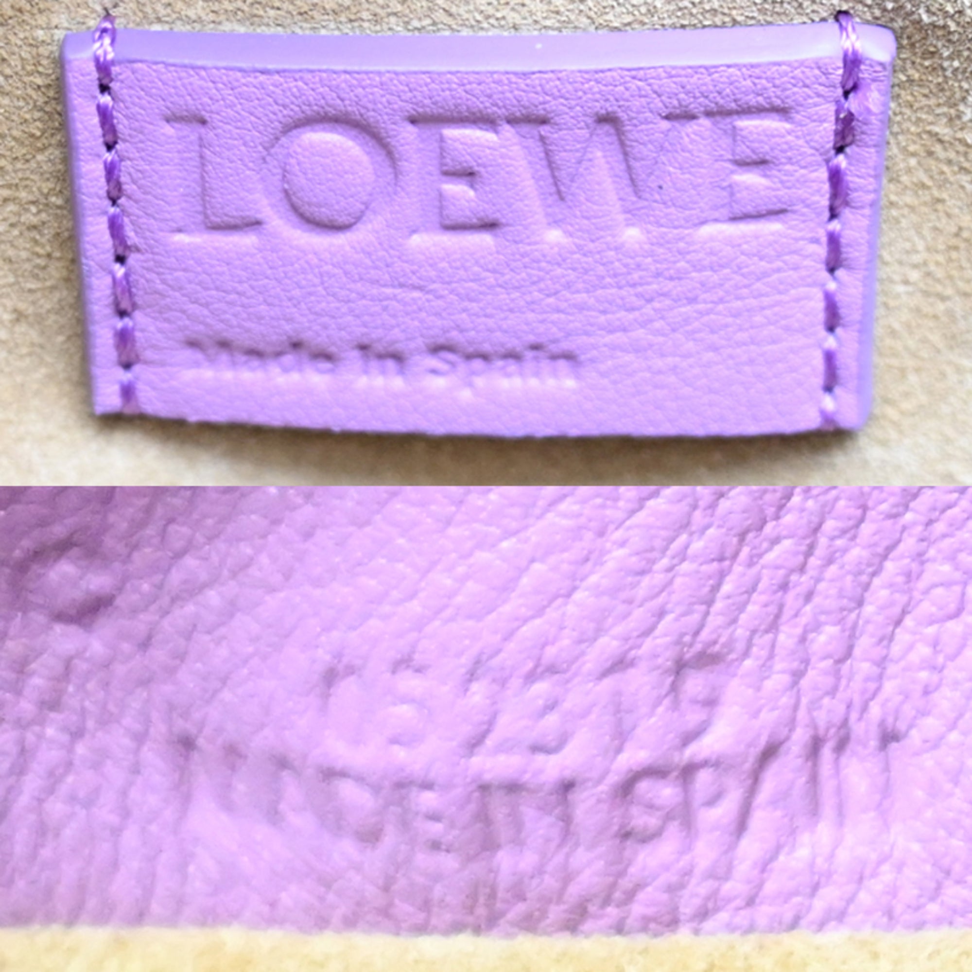 Loewe Purple Leather Shoulder Bag (Pre-Owned)