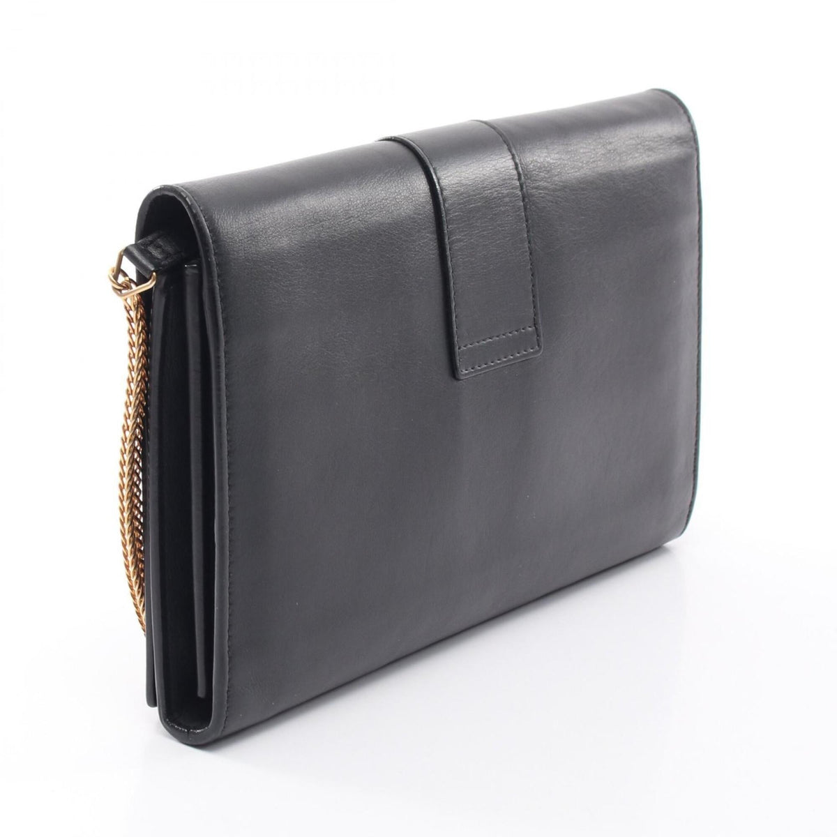Yves Saint Laurent Black Leather Handbag Shoulder Bag (Pre-Owned)