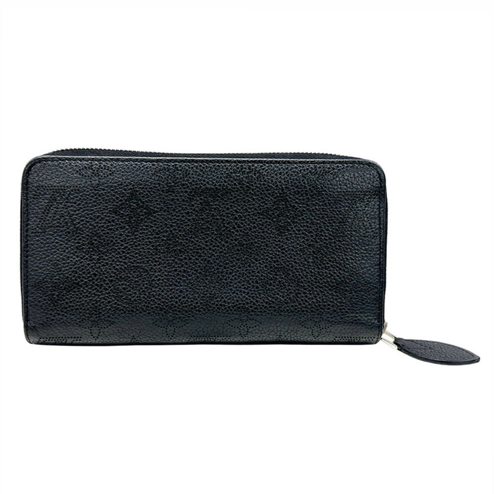 Louis Vuitton Black Noir Mahina Leather Long Wallet (Bi-Fold) (Pre-Owned)