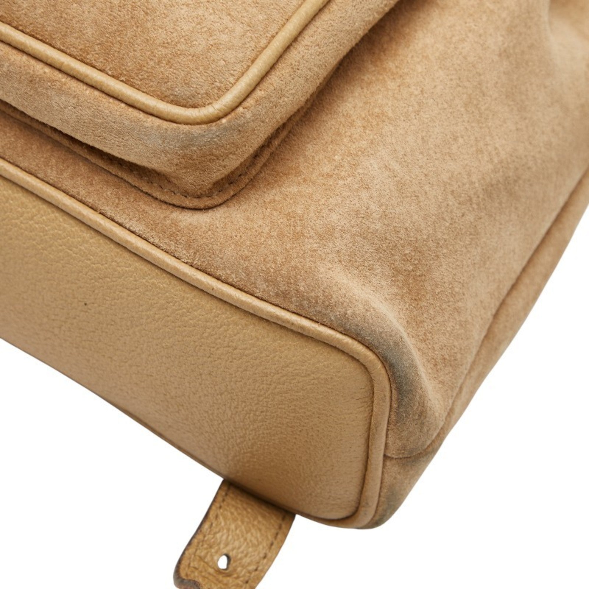 Gucci Brown Suede Leather Backpack (Pre-Owned)