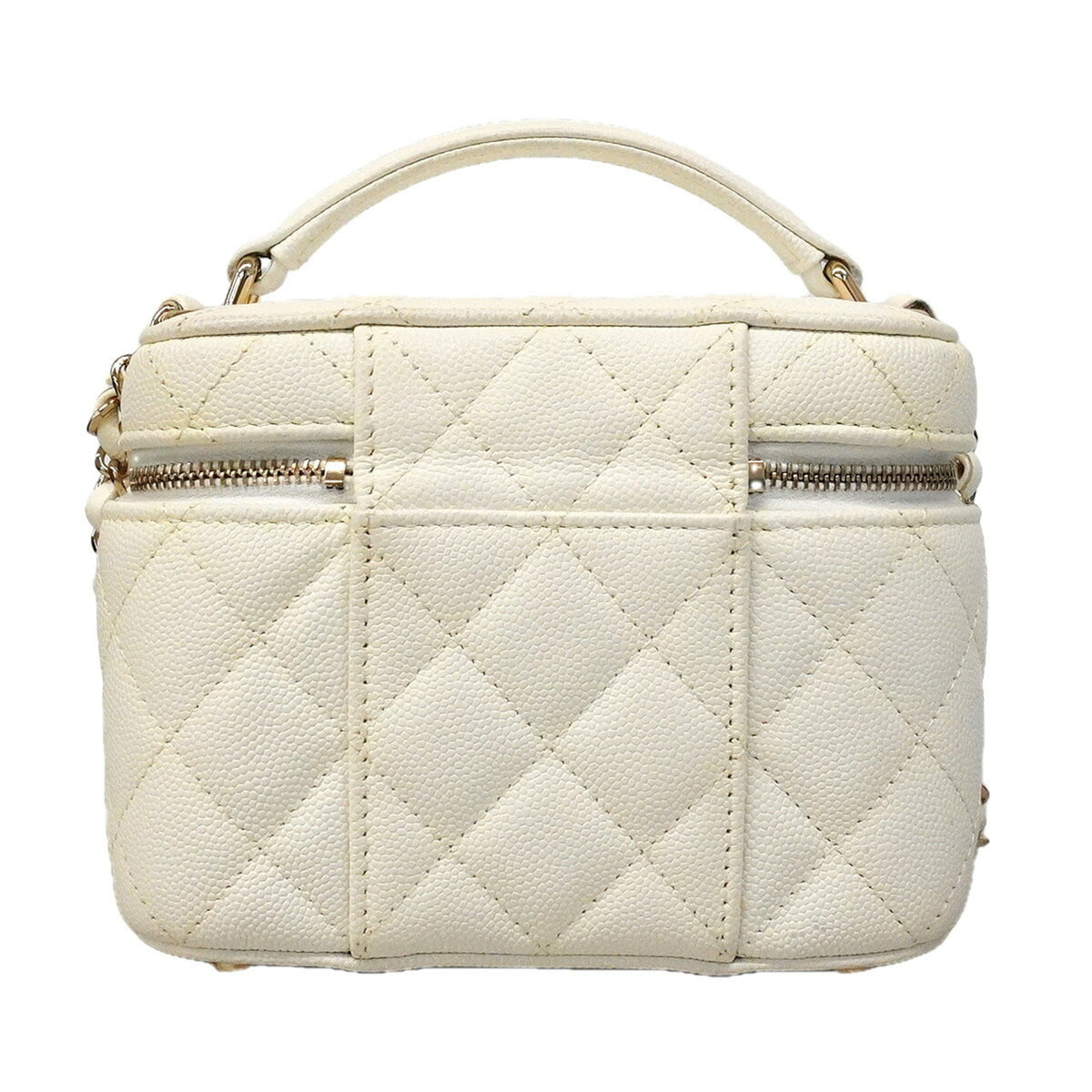 Chanel White Grained Calfskin Vanity Bag (Pre-Owned)