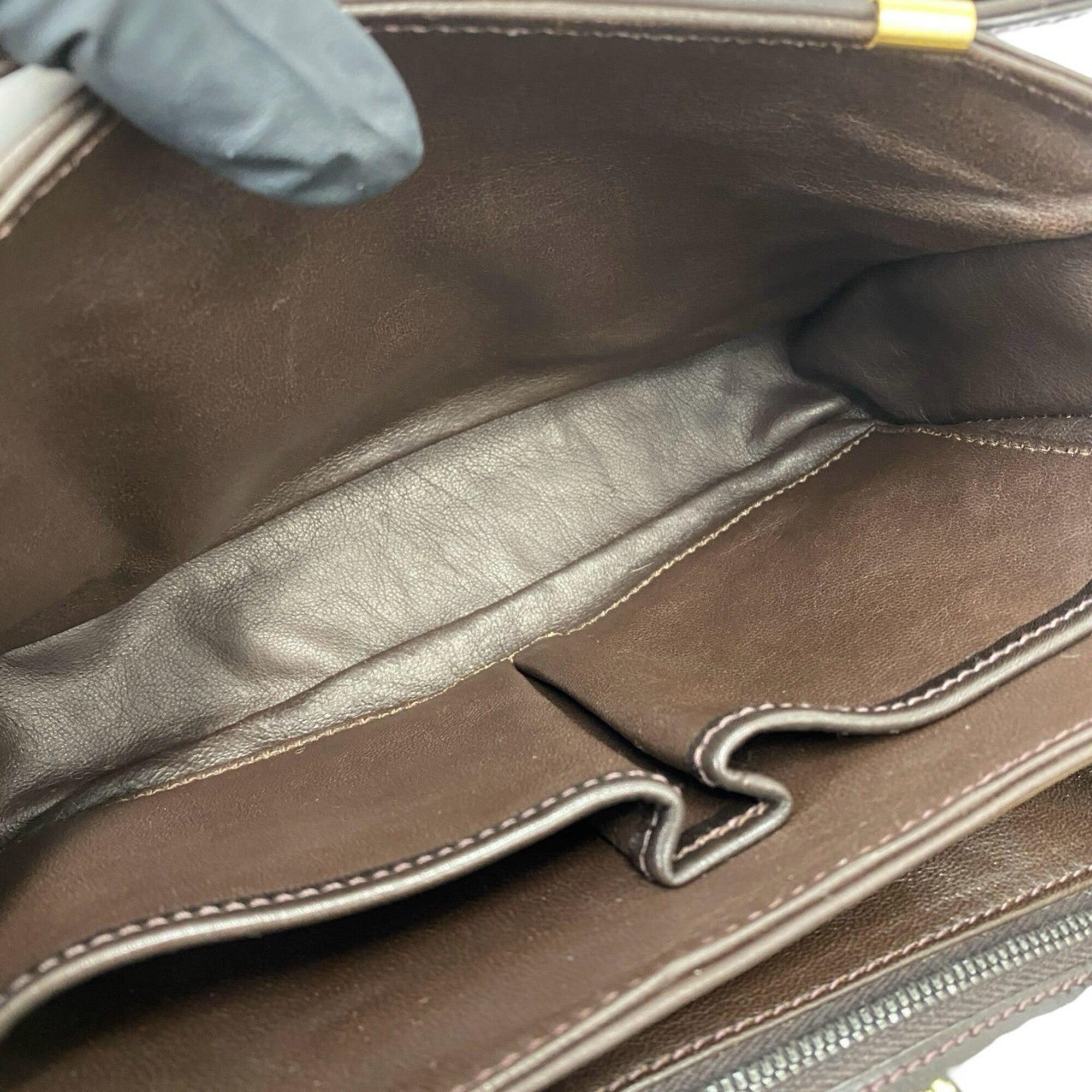 Celine Brown Leather Shoulder Bag (Pre-Owned)