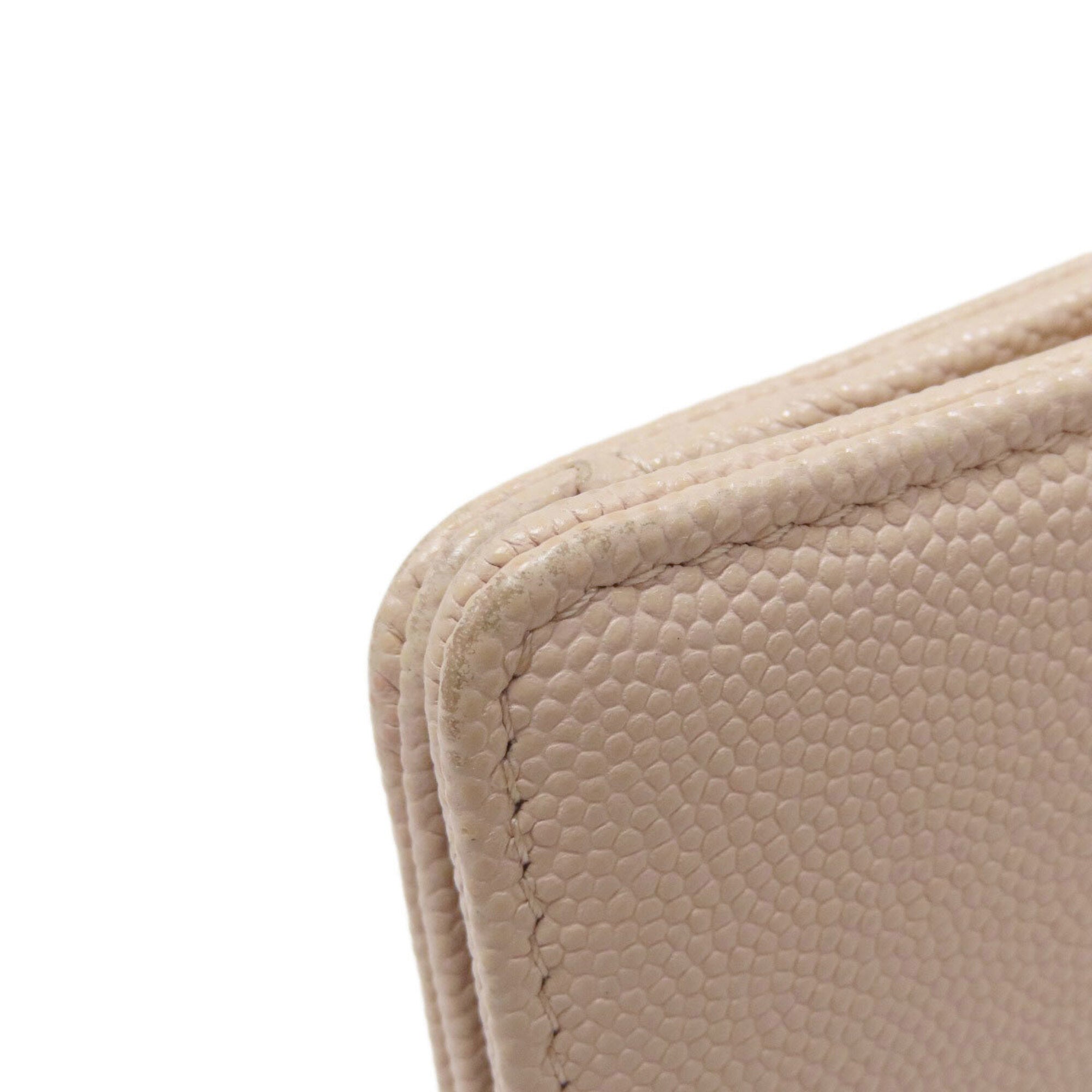 Chanel Beige Long Wallet (Bi-Fold) (Pre-Owned)