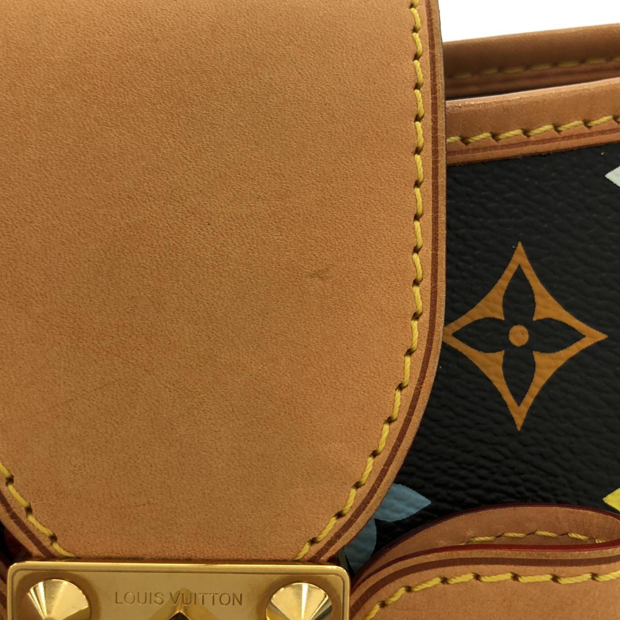 Louis Vuitton Black Multi-Color Coated Canvas Handbag (Pre-Owned)