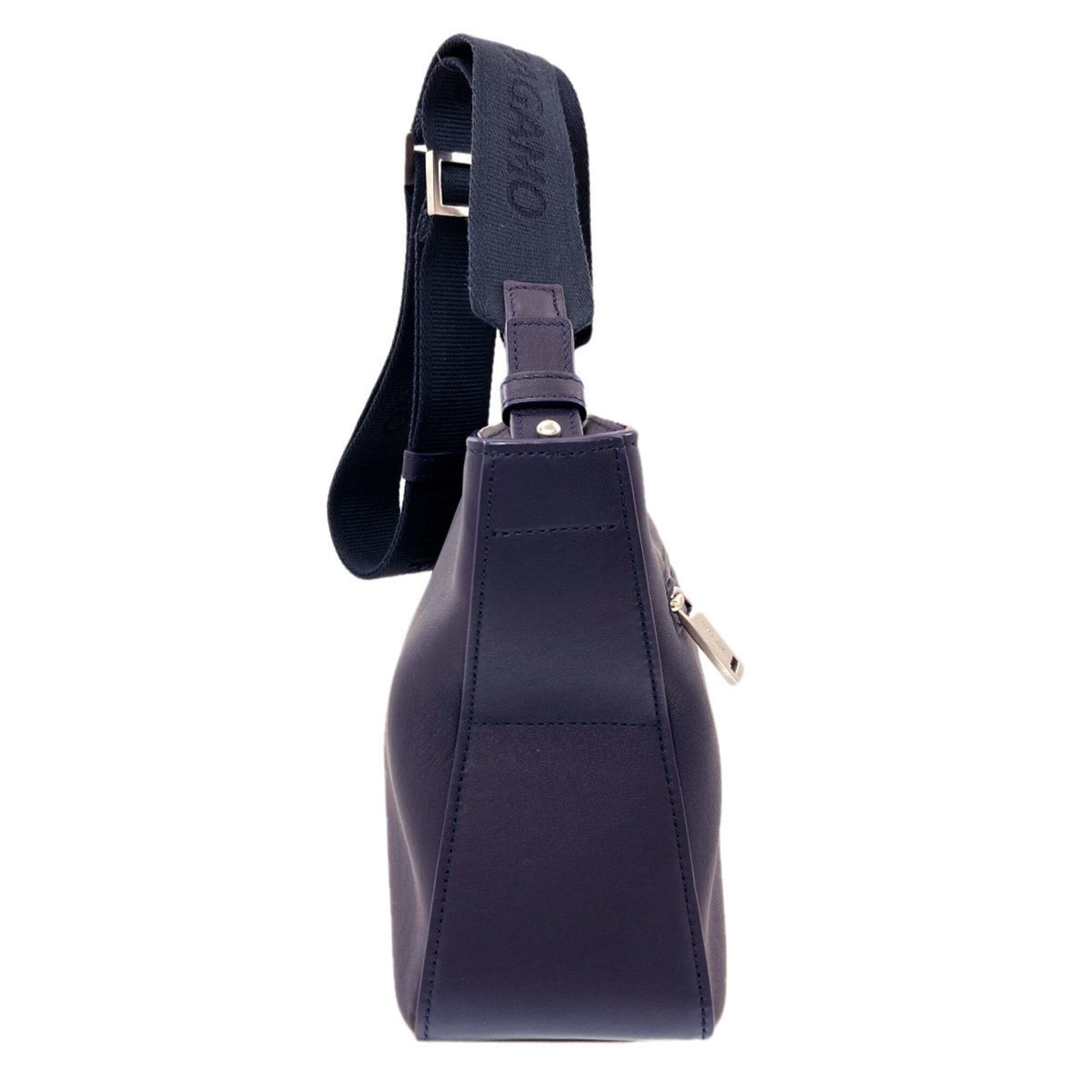 Salvatore Ferragamo Purple Leather Shoulder Bag (Pre-Owned)