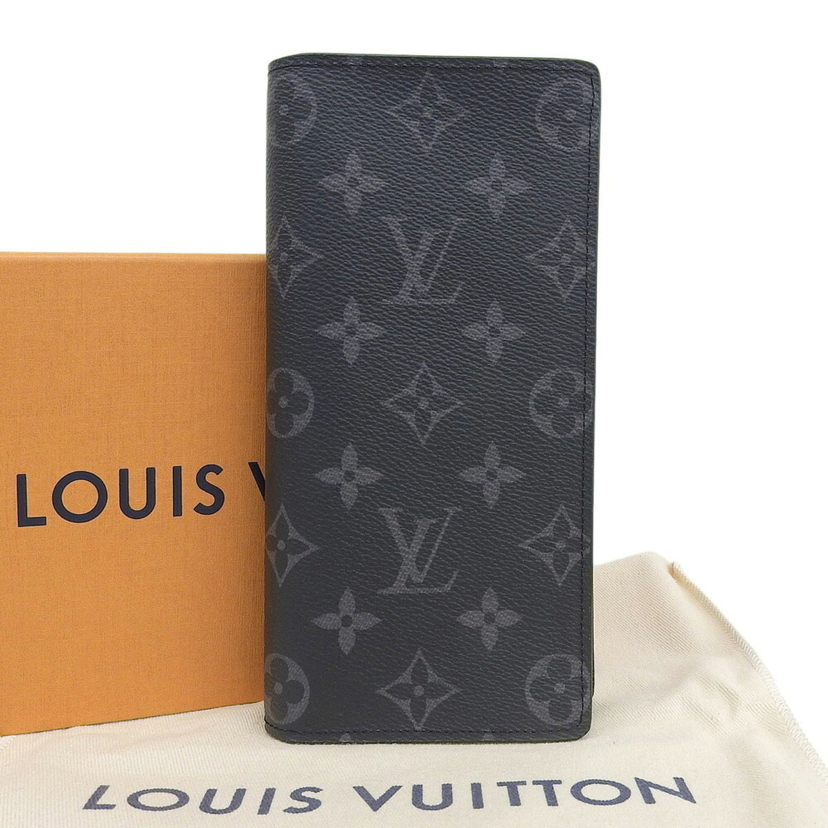 Louis Vuitton Monogram Eclipse Monogram Eclipse Long Wallet (Bi-Fold) (Pre-Owned)