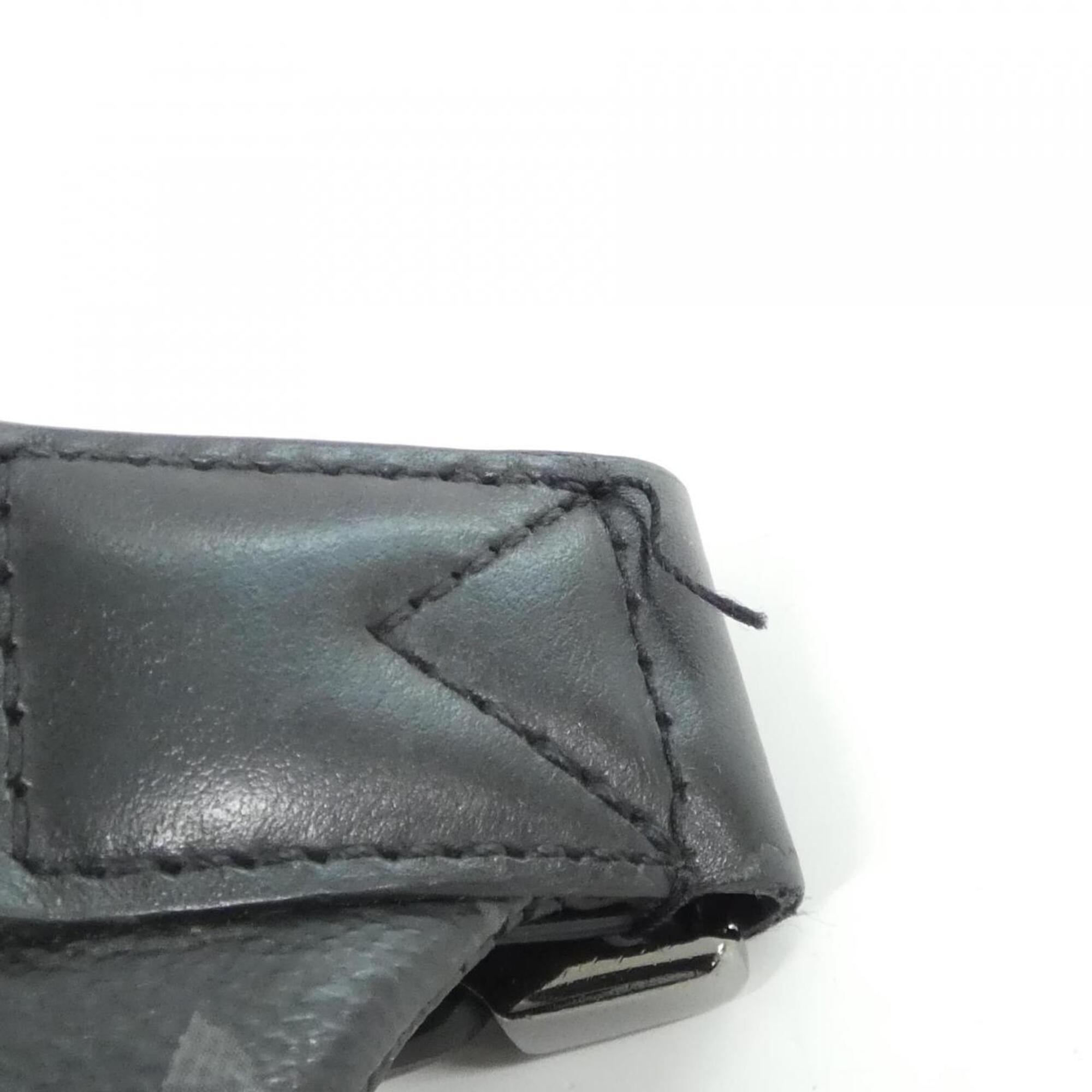 Louis Vuitton Black Coated Canvas Shoulder Bag Sling Bag (Pre-Owned)
