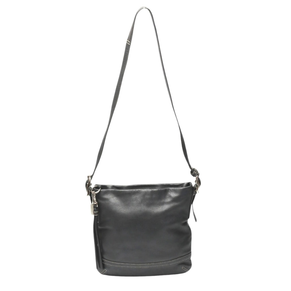 Coach Black Leather Shoulder Bag (Pre-Owned)