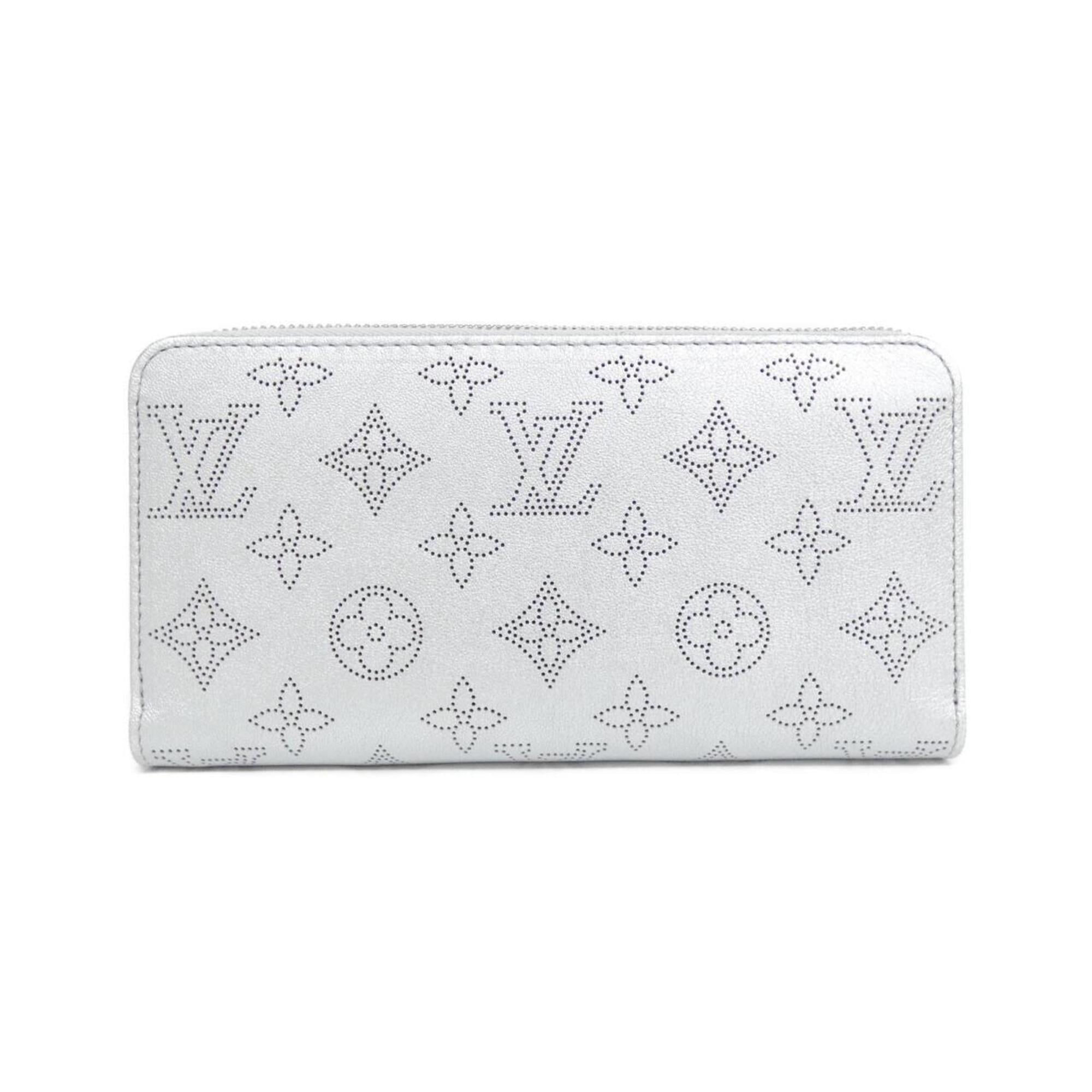 Louis Vuitton Silver Leather Long Wallet (Bi-Fold) (Pre-Owned)