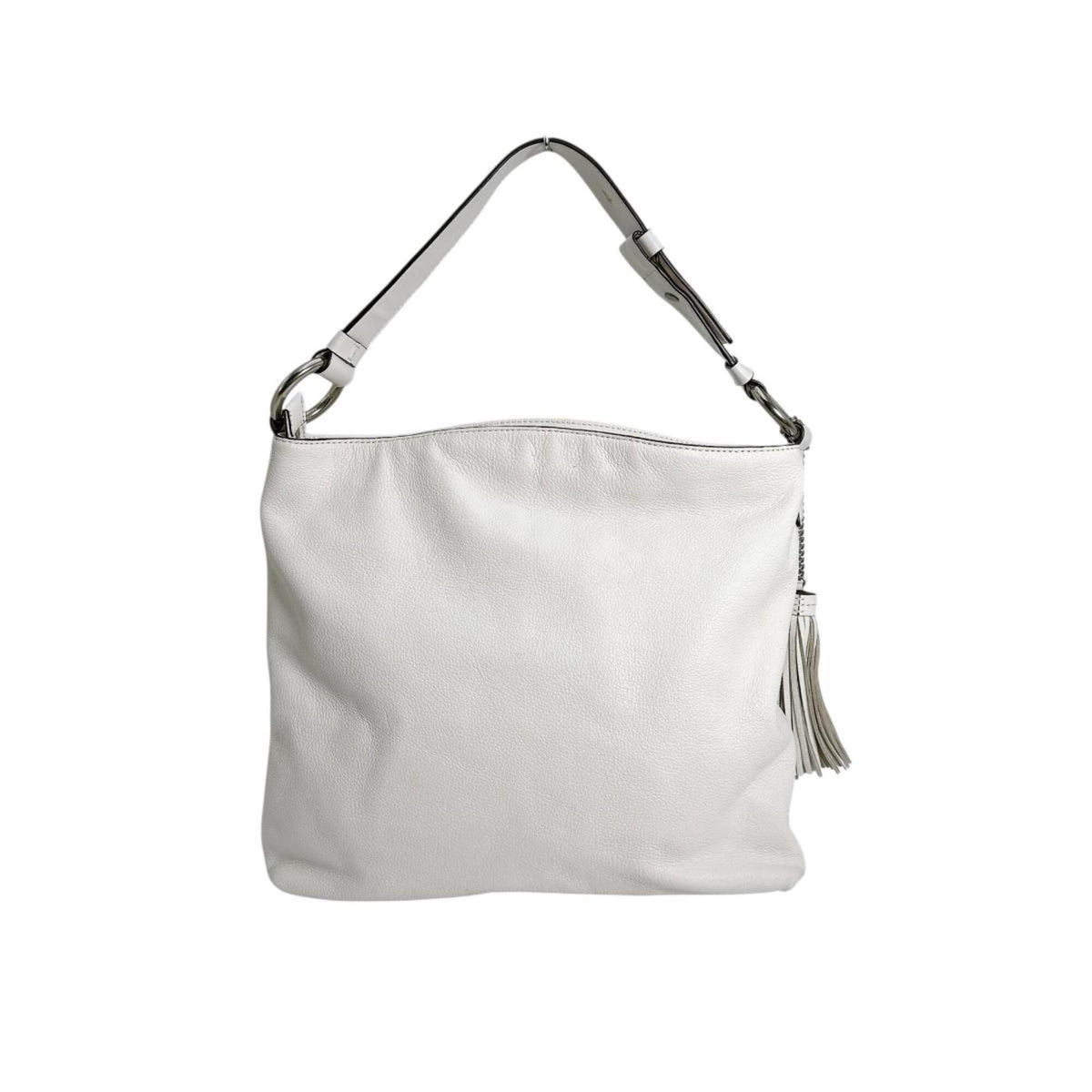 Michael Kors White Leather Handbag Tote Bag (Pre-Owned)