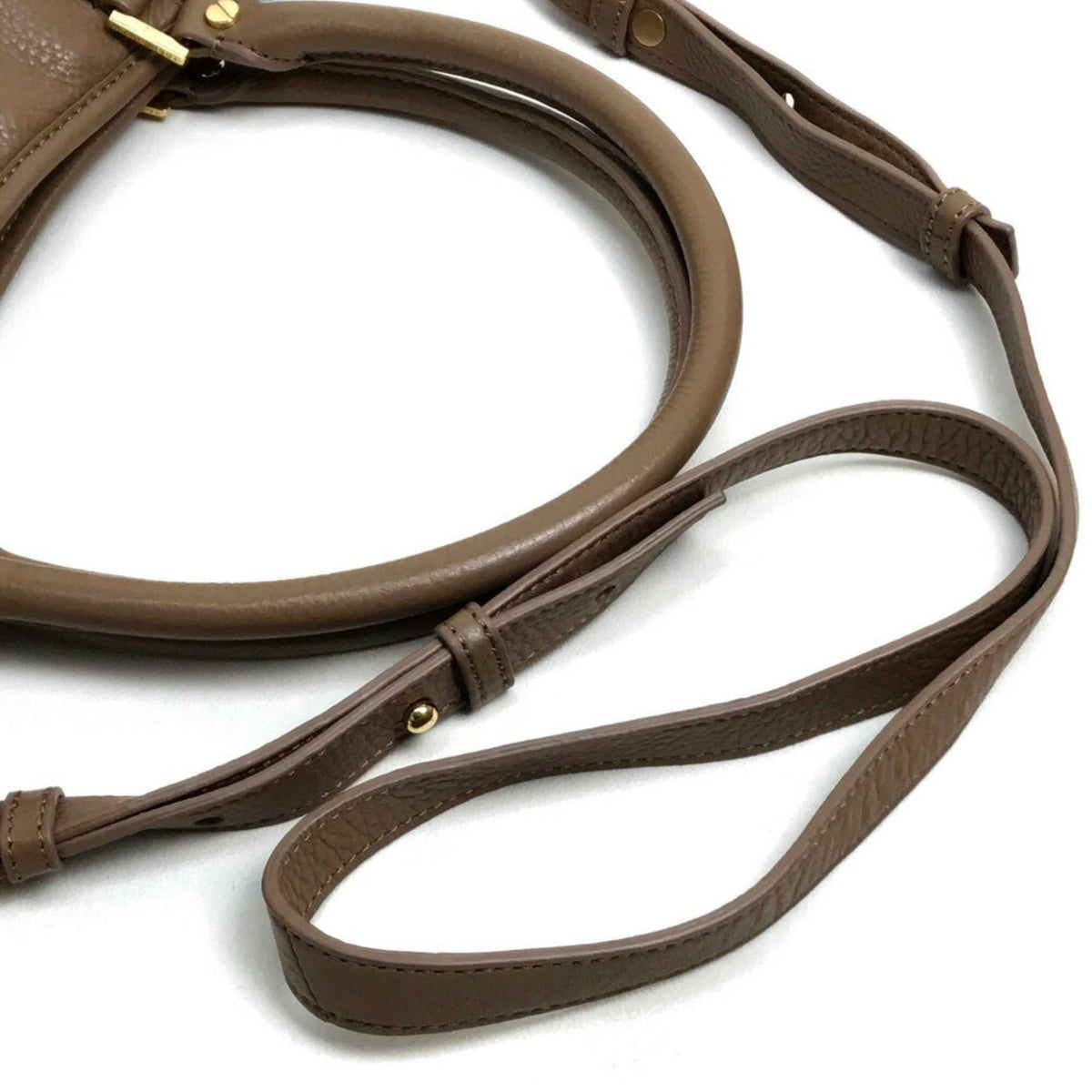 Tory Burch Brown Leather Handbag Shoulder Bag Tote Bag (Pre-Owned)