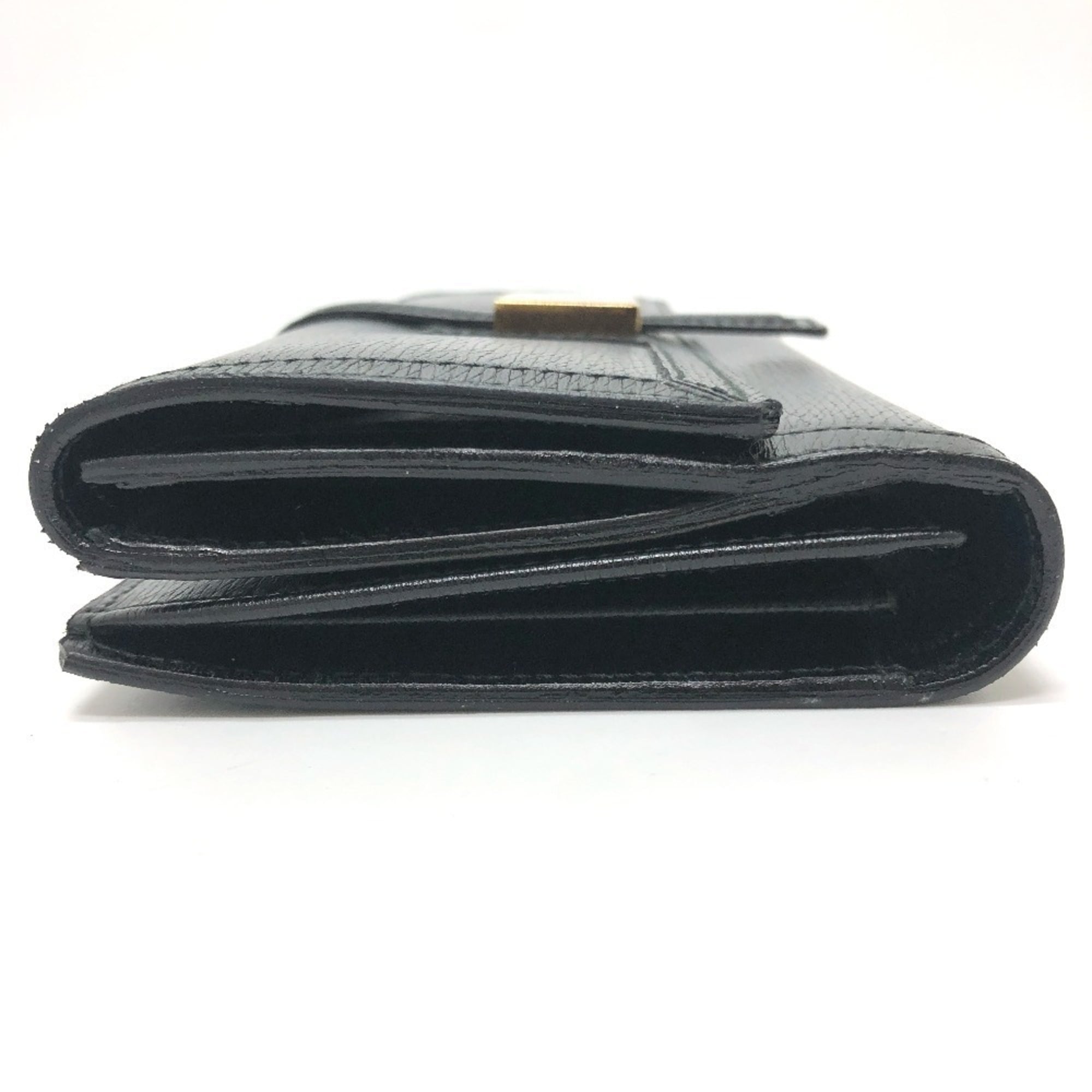 Gucci Black Leather Long Wallet (Bi-Fold) (Pre-Owned)