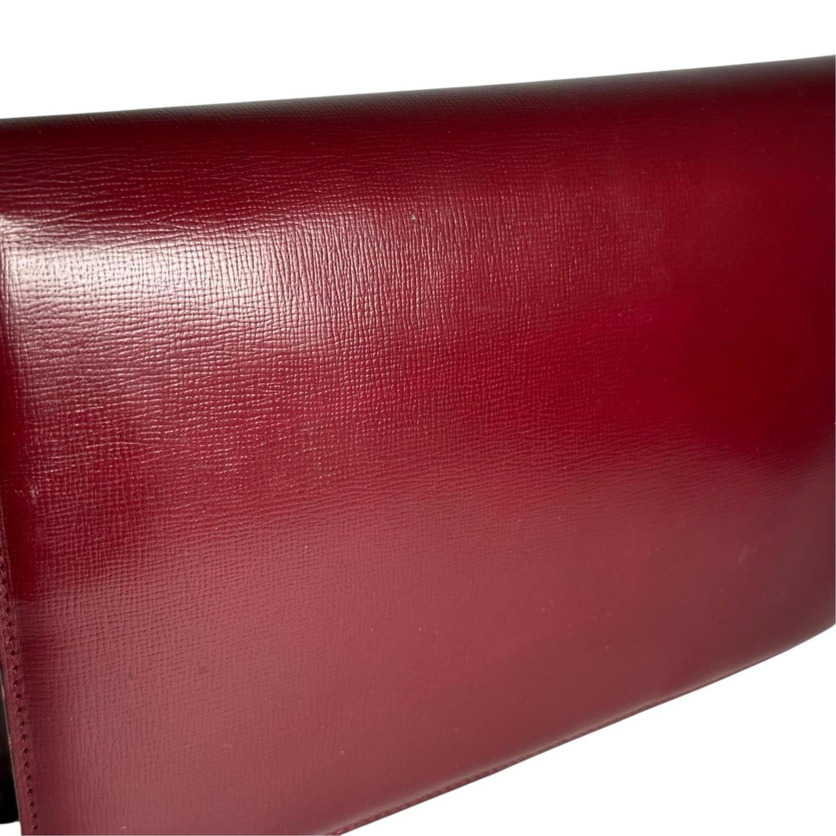 Cartier Bordeaux Leather Clutch Bag (Pre-Owned)