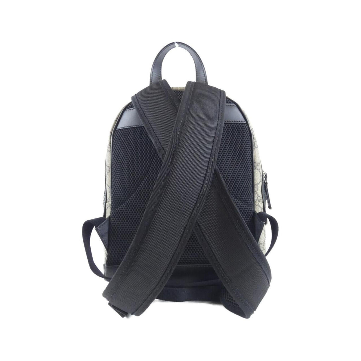 Gucci Beige Black Gg Supreme Backpack (Pre-Owned)