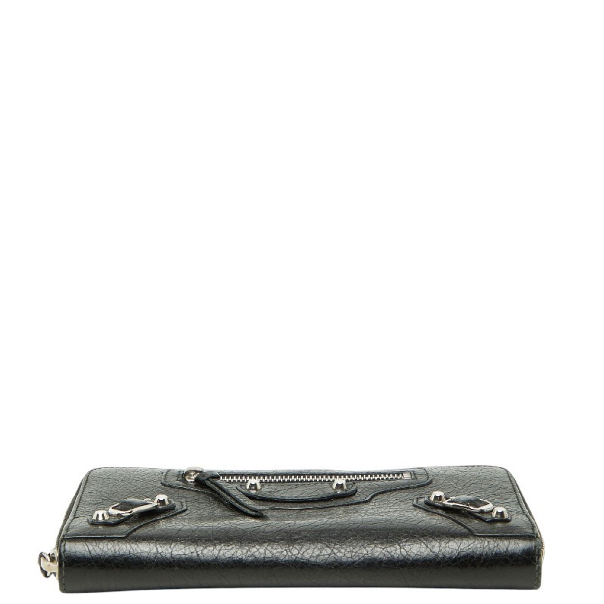 Balenciaga Black Leather Long Wallet (Bi-Fold) (Pre-Owned)