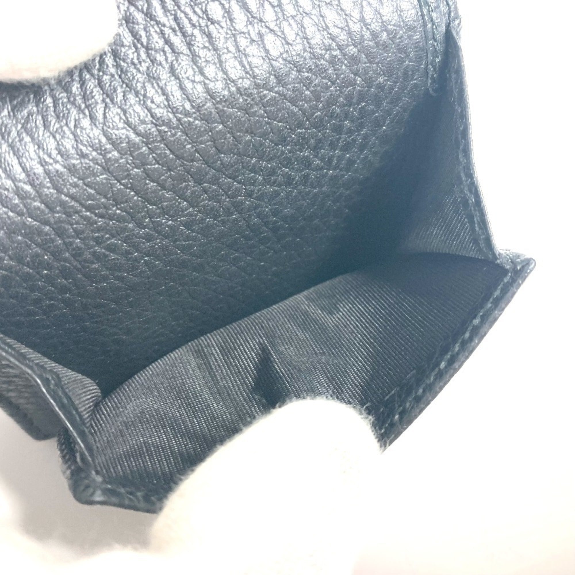 Gucci Gold Black Leather Wallet (Tri-Fold) (Pre-Owned)