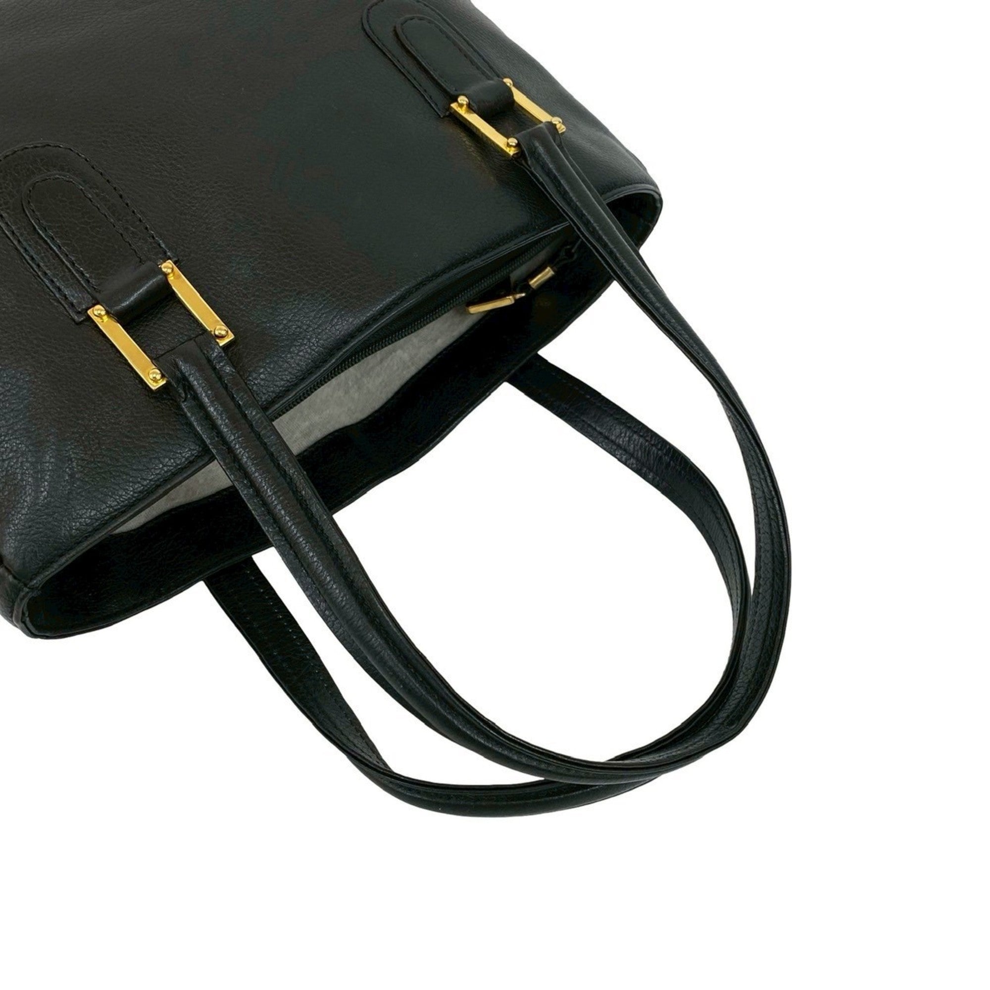 Loewe Black Leather Handbag Tote Bag (Pre-Owned)