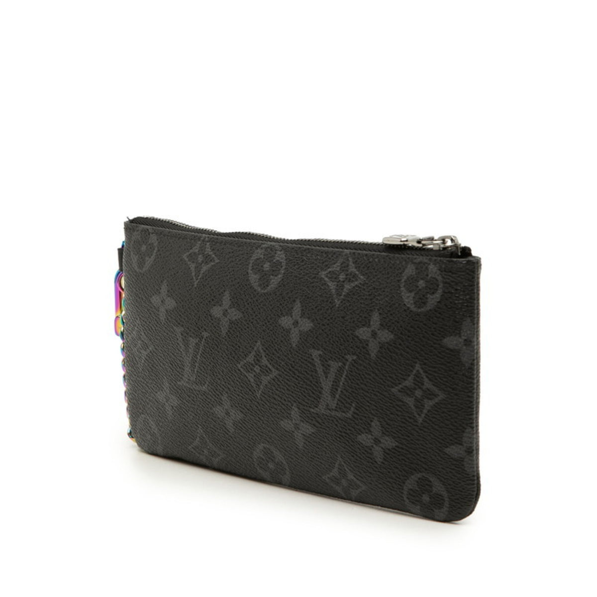 Louis Vuitton Black Pvc Leather Handbag Pouch (Pre-Owned)