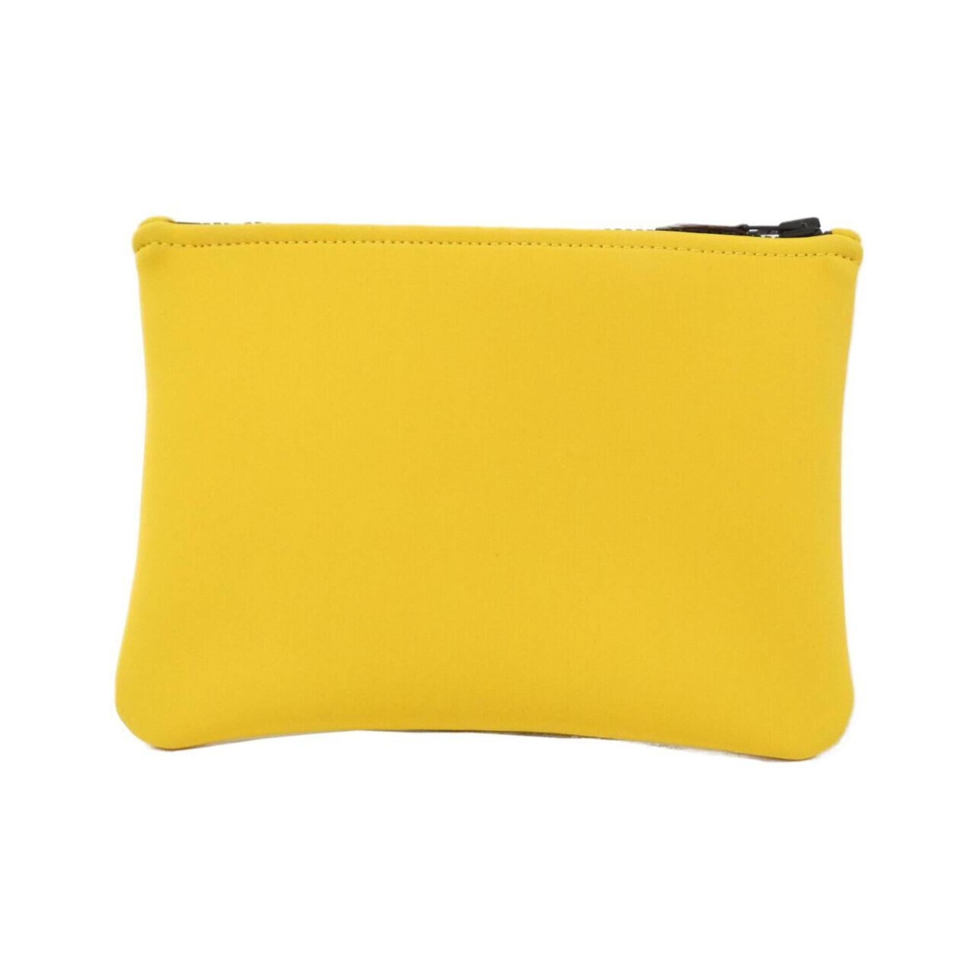 Hermes Yellow Polyamide Handbag Pouch (Pre-Owned)
