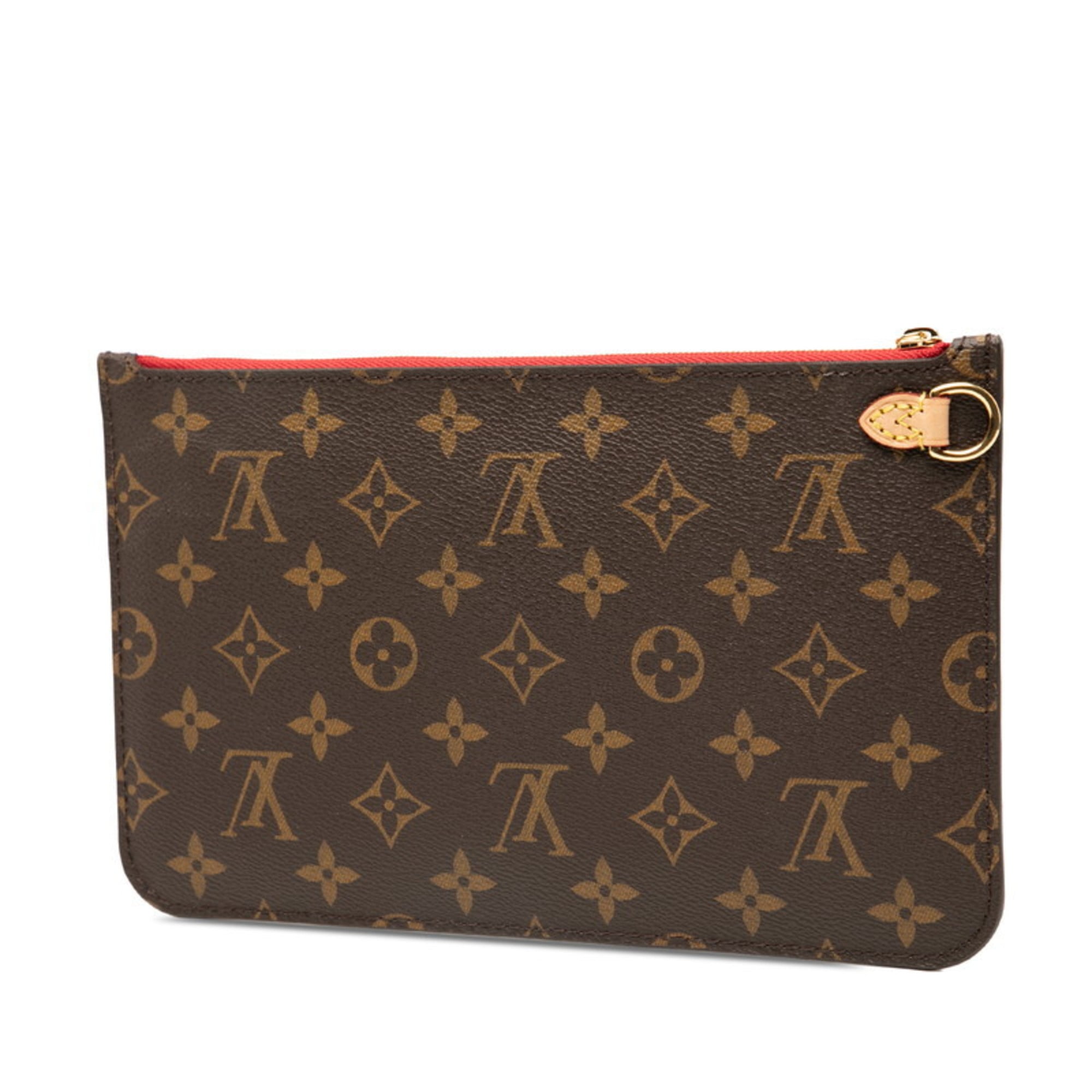 Louis Vuitton Brown Red Color Pvc Pouch (Pre-Owned)