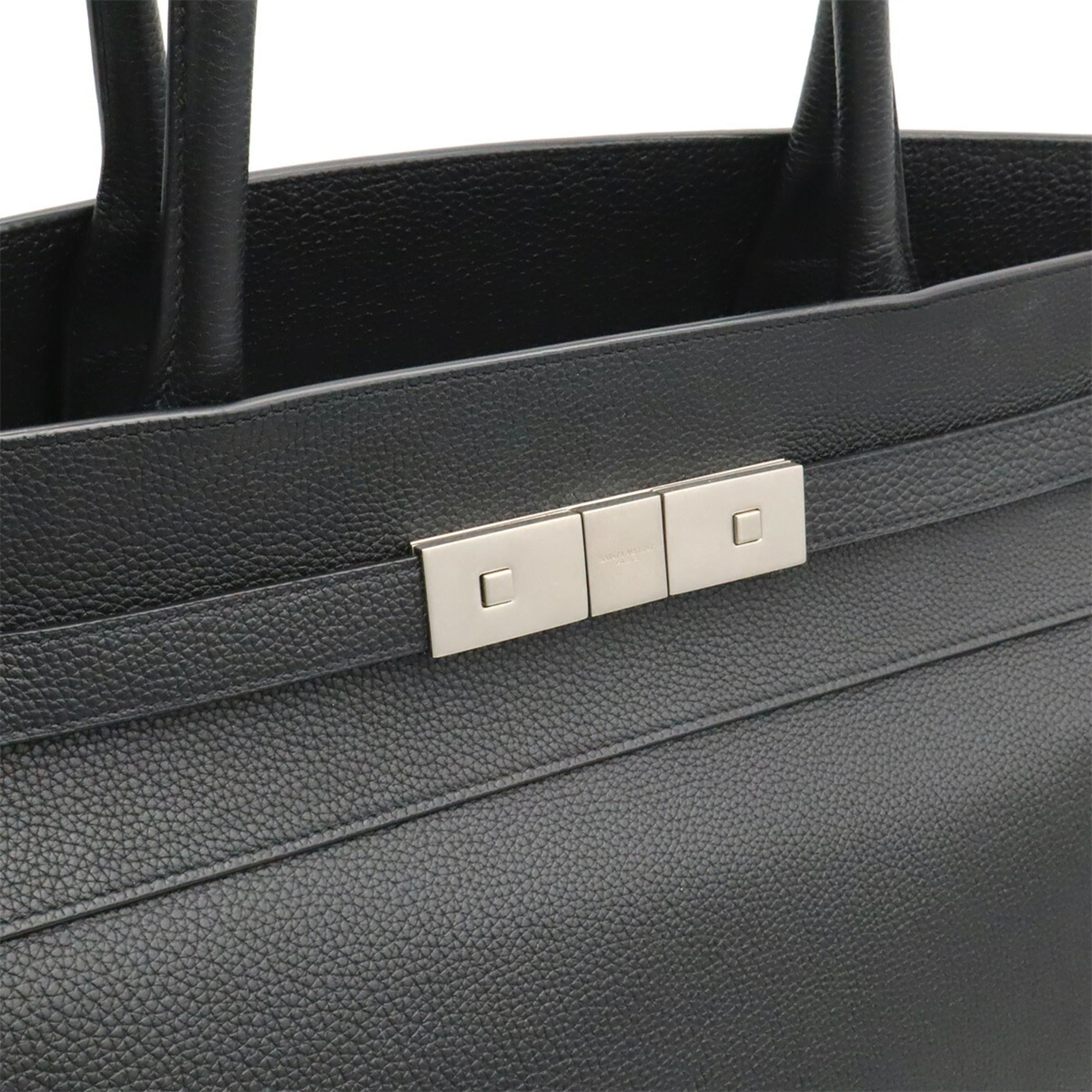 Yves Saint Laurent Black Leather Tote Bag (Pre-Owned)