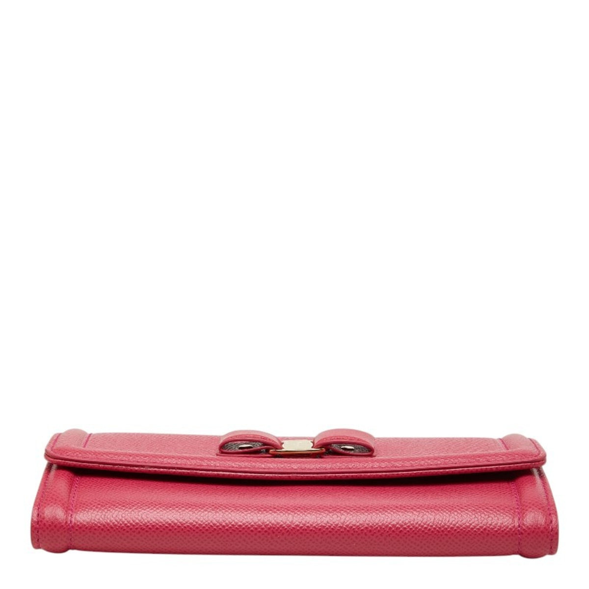 Salvatore Ferragamo Pink Leather Long Wallet (Bi-Fold) (Pre-Owned)