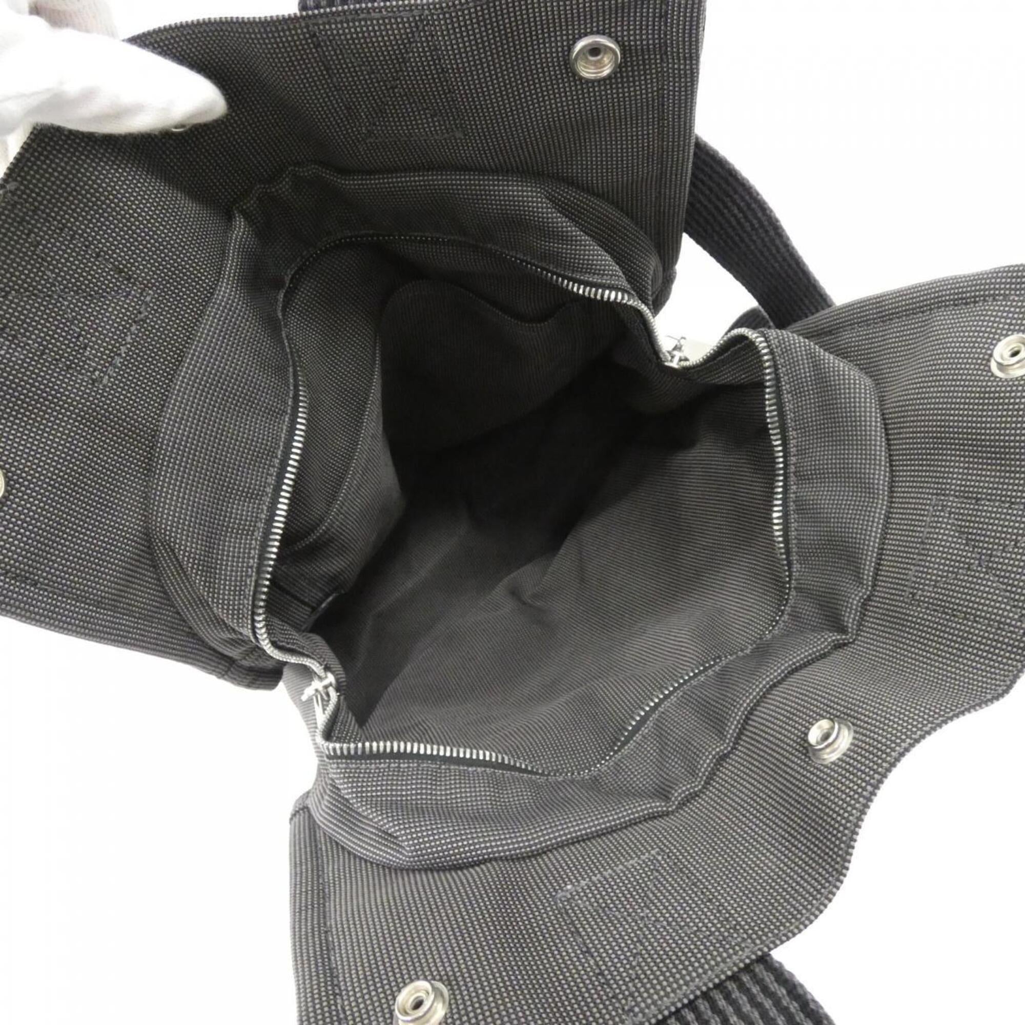 Hermes Her Line Black Canvas Backpack (Pre-Owned)