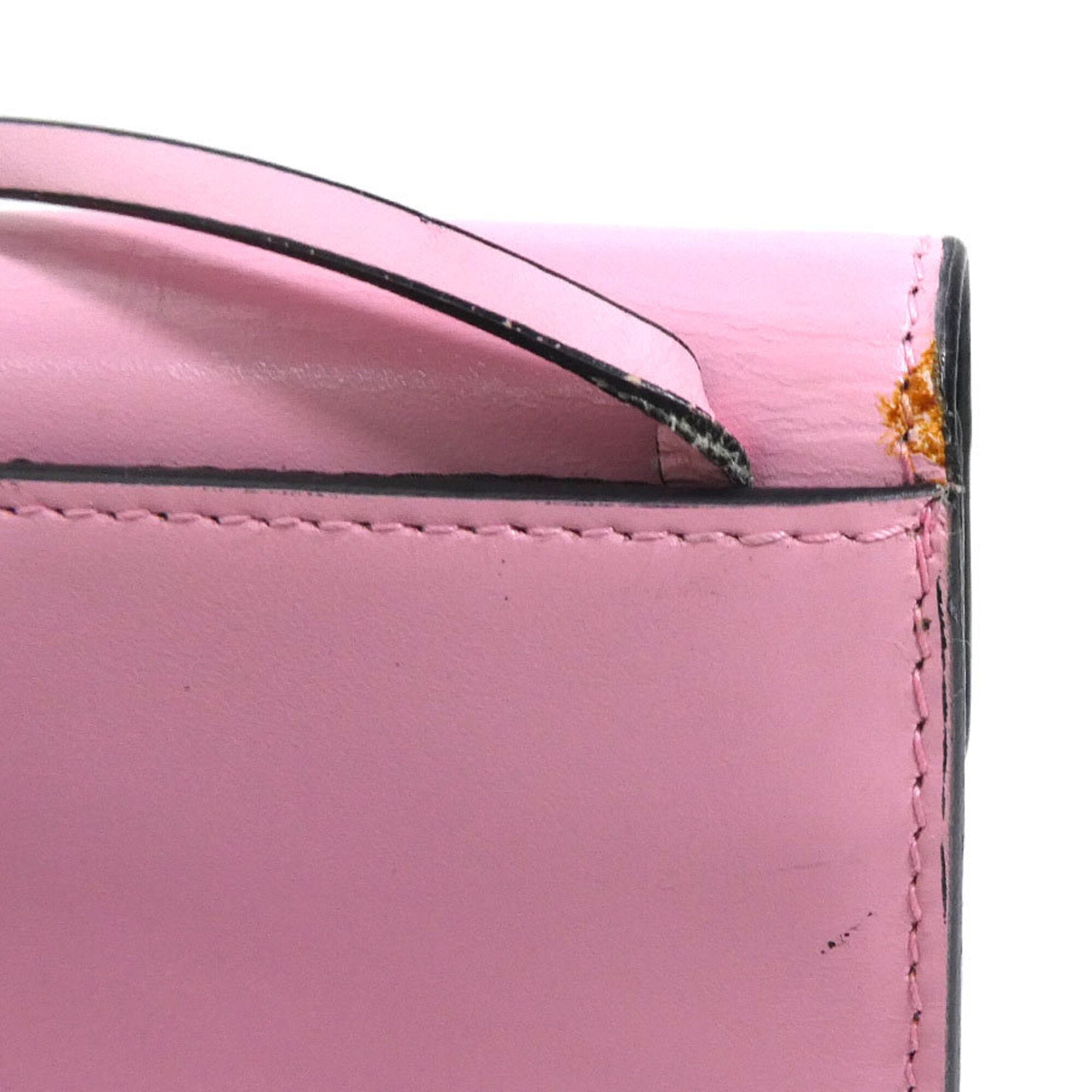 Prada Pink Leather Pochette (Pre-Owned)