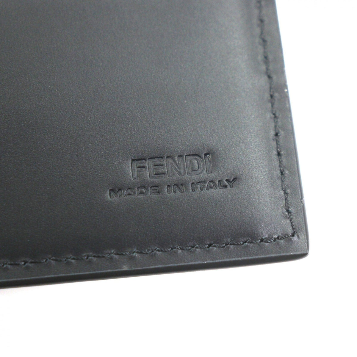 Fendi Black Leather Long Wallet (Bi-Fold) (Pre-Owned)