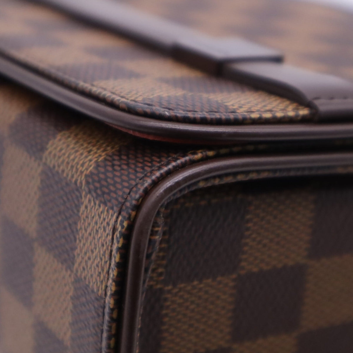 Louis Vuitton Damier Beige Brown Coated Canvas Leather Shoulder Bag (Pre-Owned)