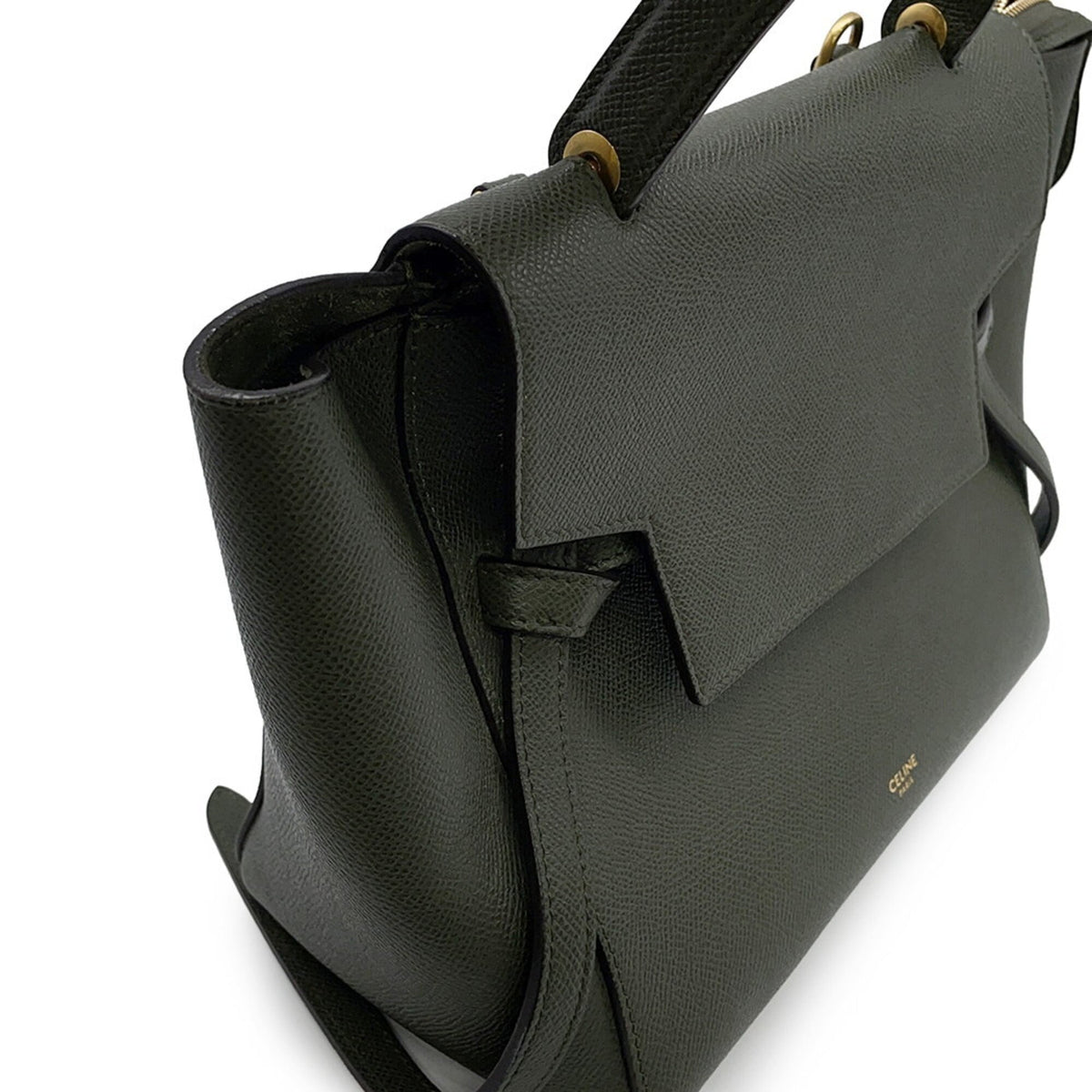 Celine Green Leather Handbag (Pre-Owned)