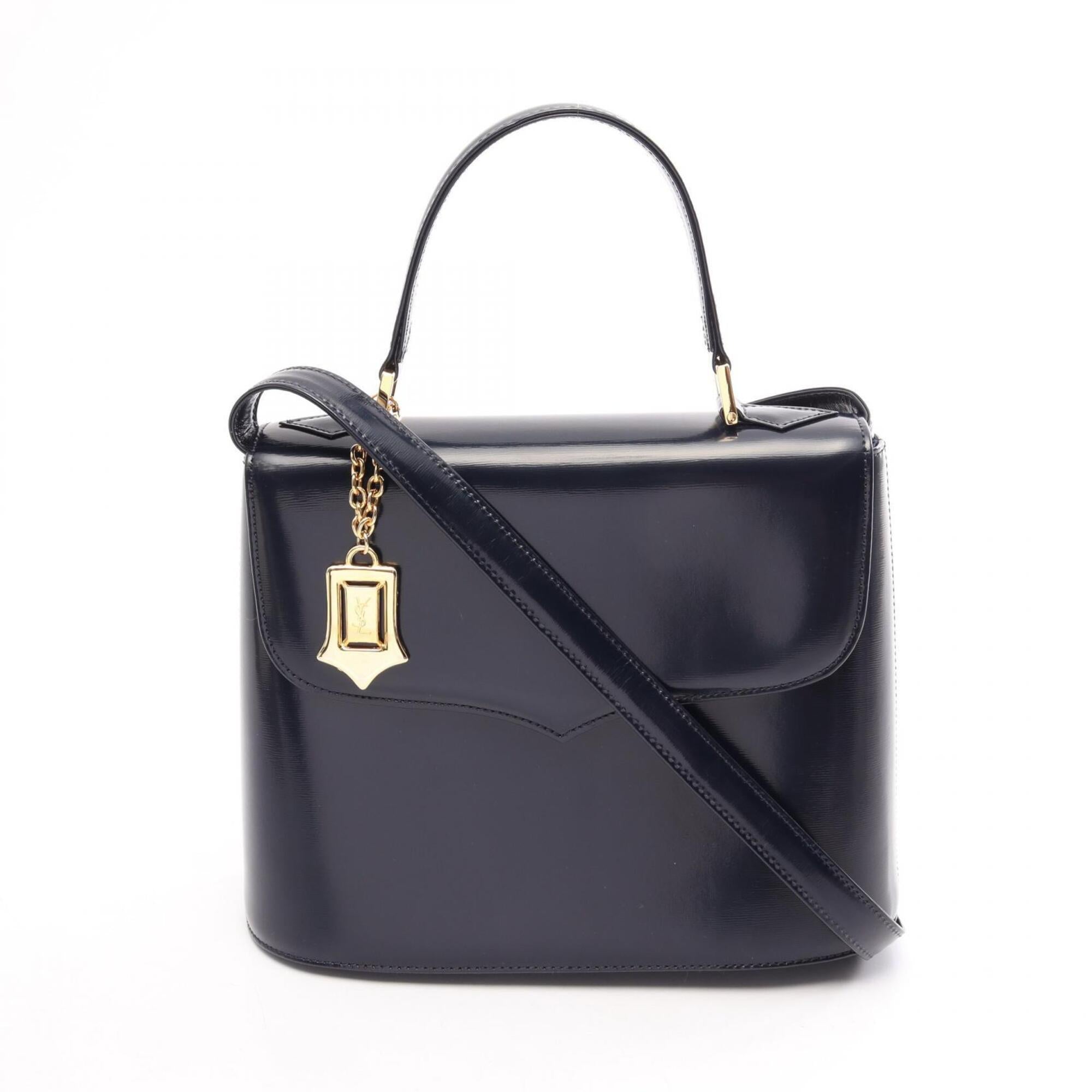 Yves Saint Laurent Navy Leather Handbag (Pre-Owned)