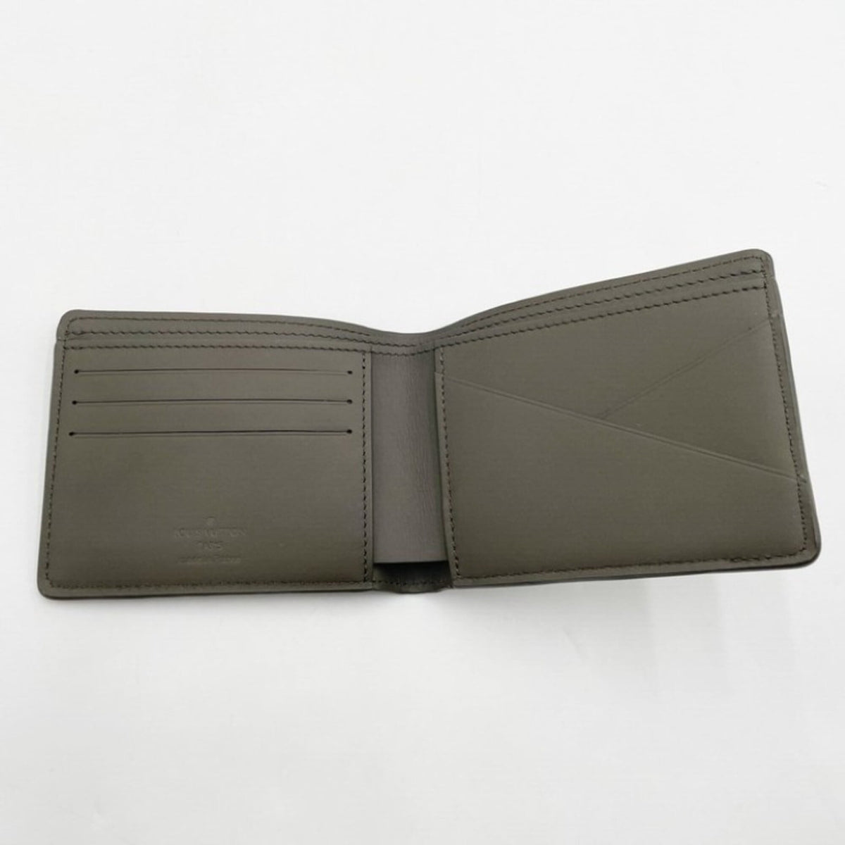 Louis Vuitton Khaki Leather Wallet (Bi-Fold) (Pre-Owned)
