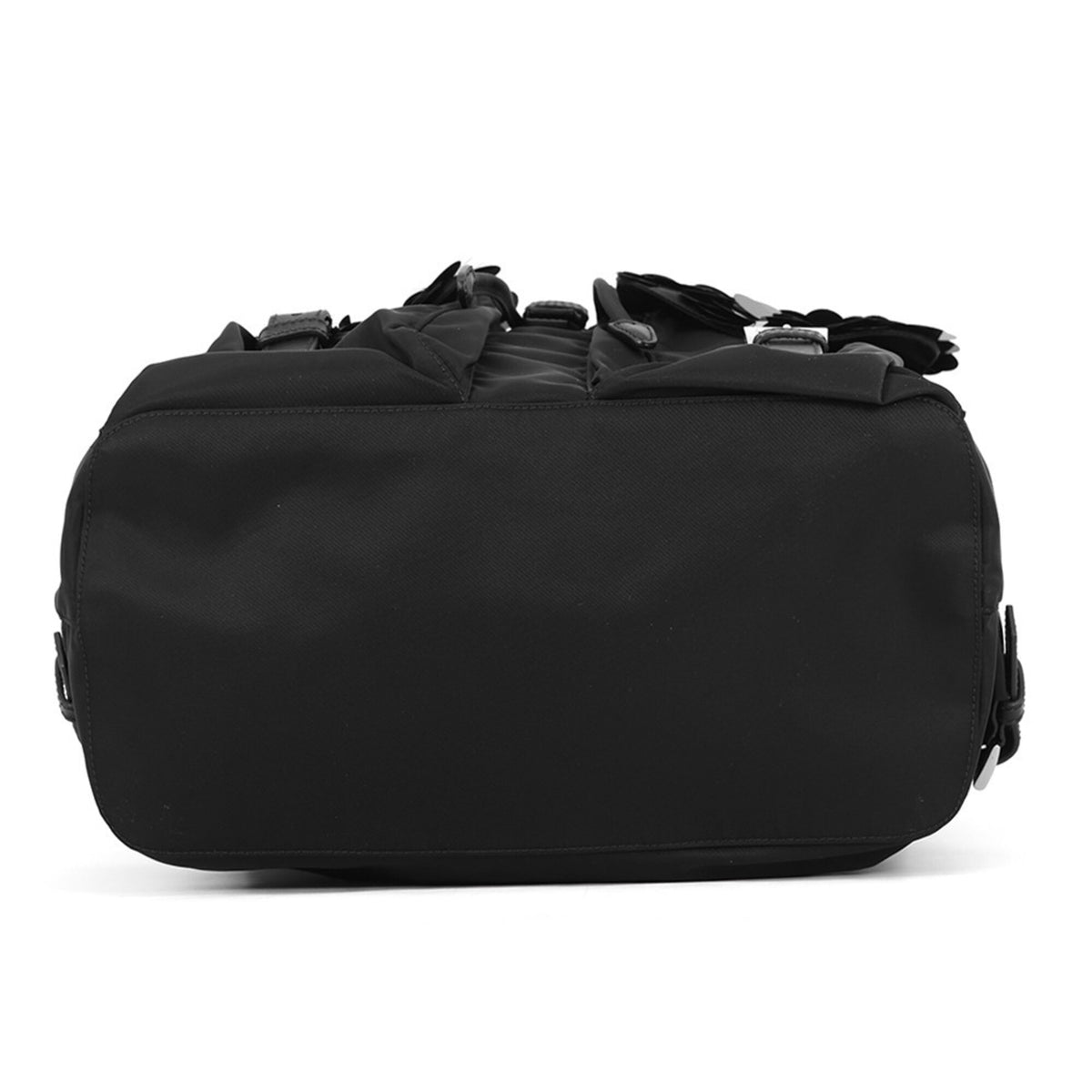 Prada Black Nylon Leather Backpack Handbag (Pre-Owned)