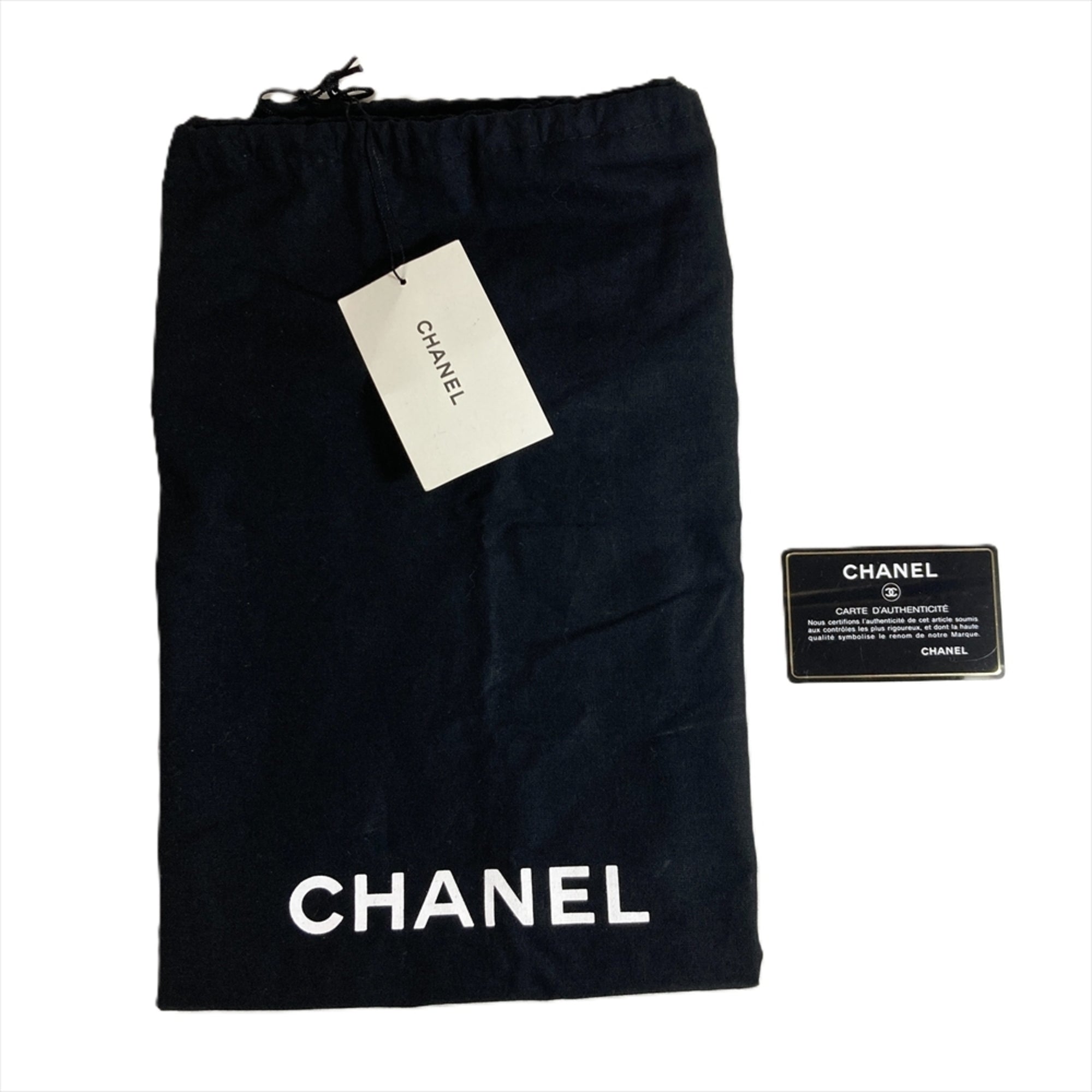 Chanel Black Metallic Leather Handbag (Pre-Owned)