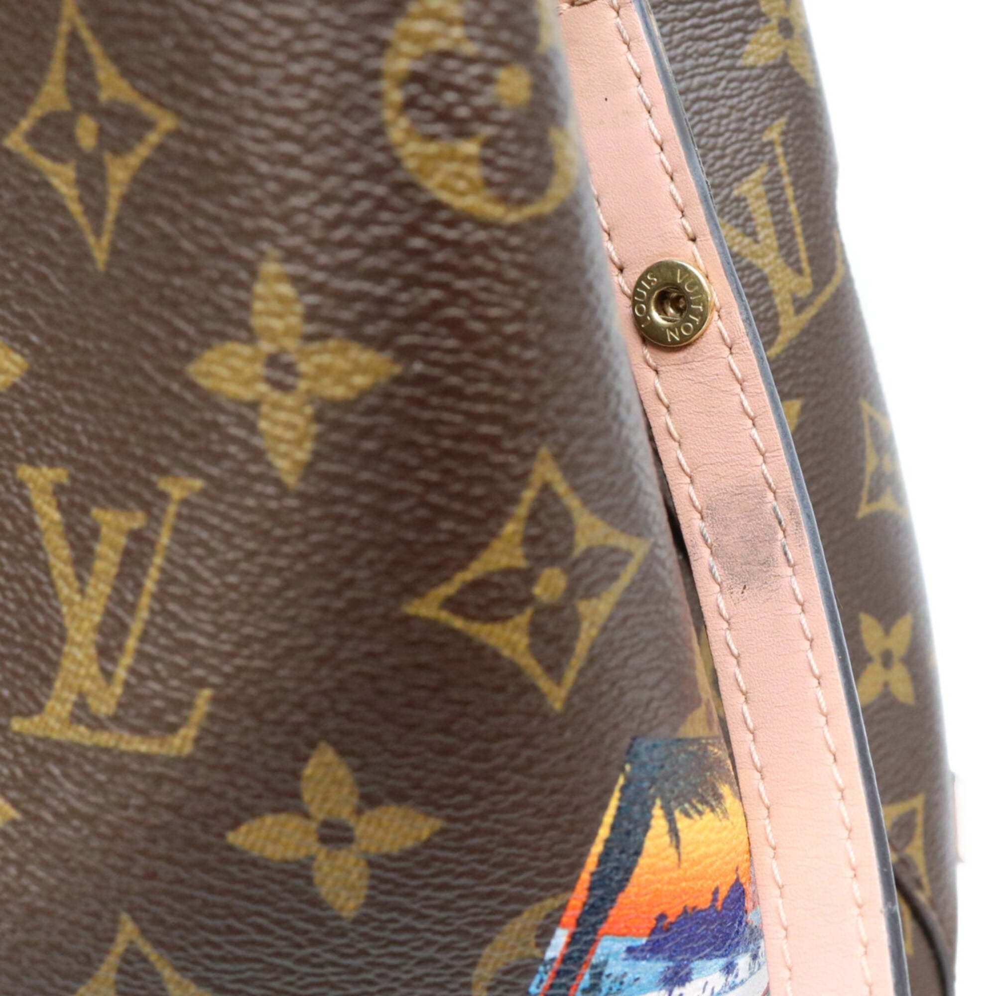 Louis Vuitton Brown Pink Monogram Shoulder Bag (Pre-Owned)