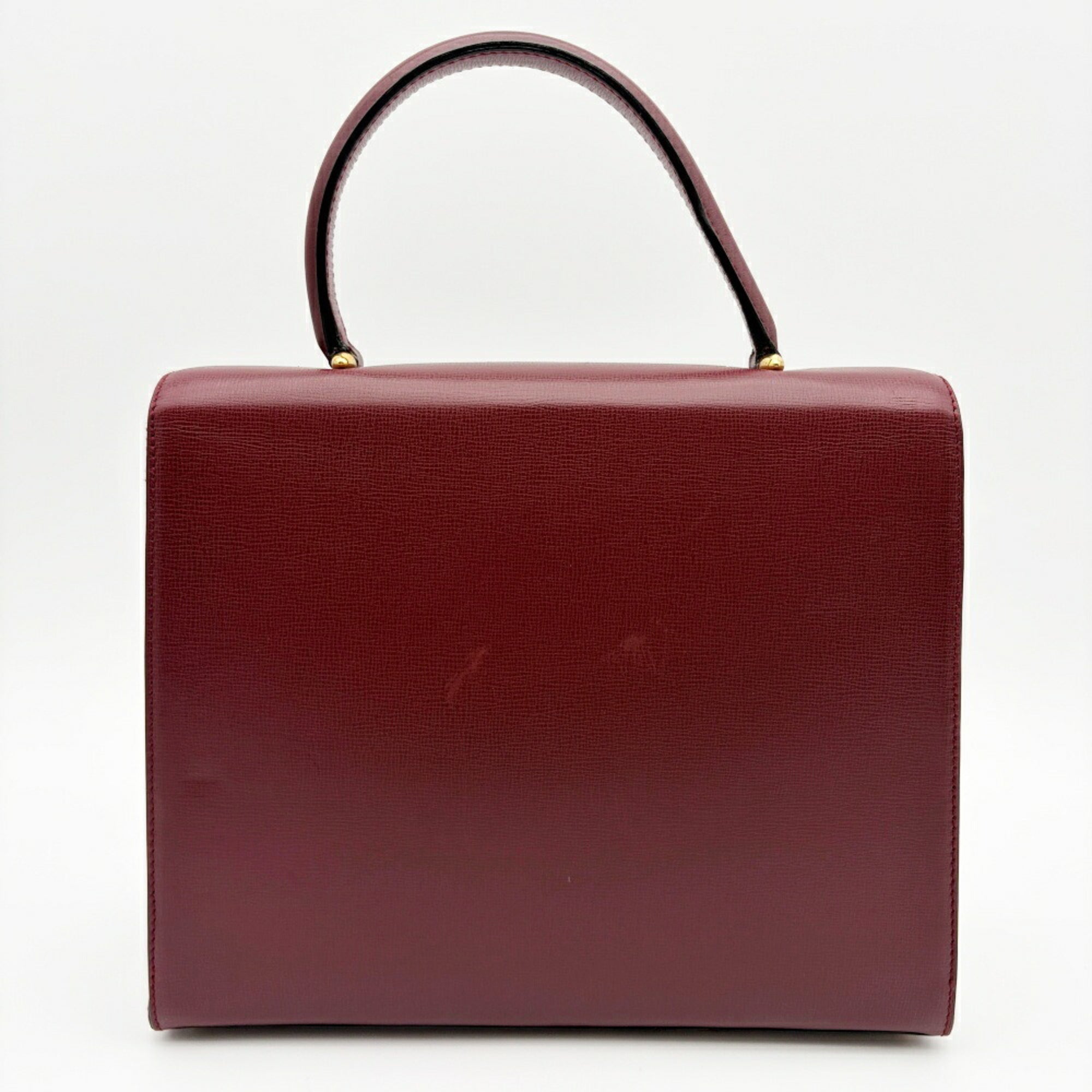 Cartier Must Bordeaux Leather Handbag (Pre-Owned)