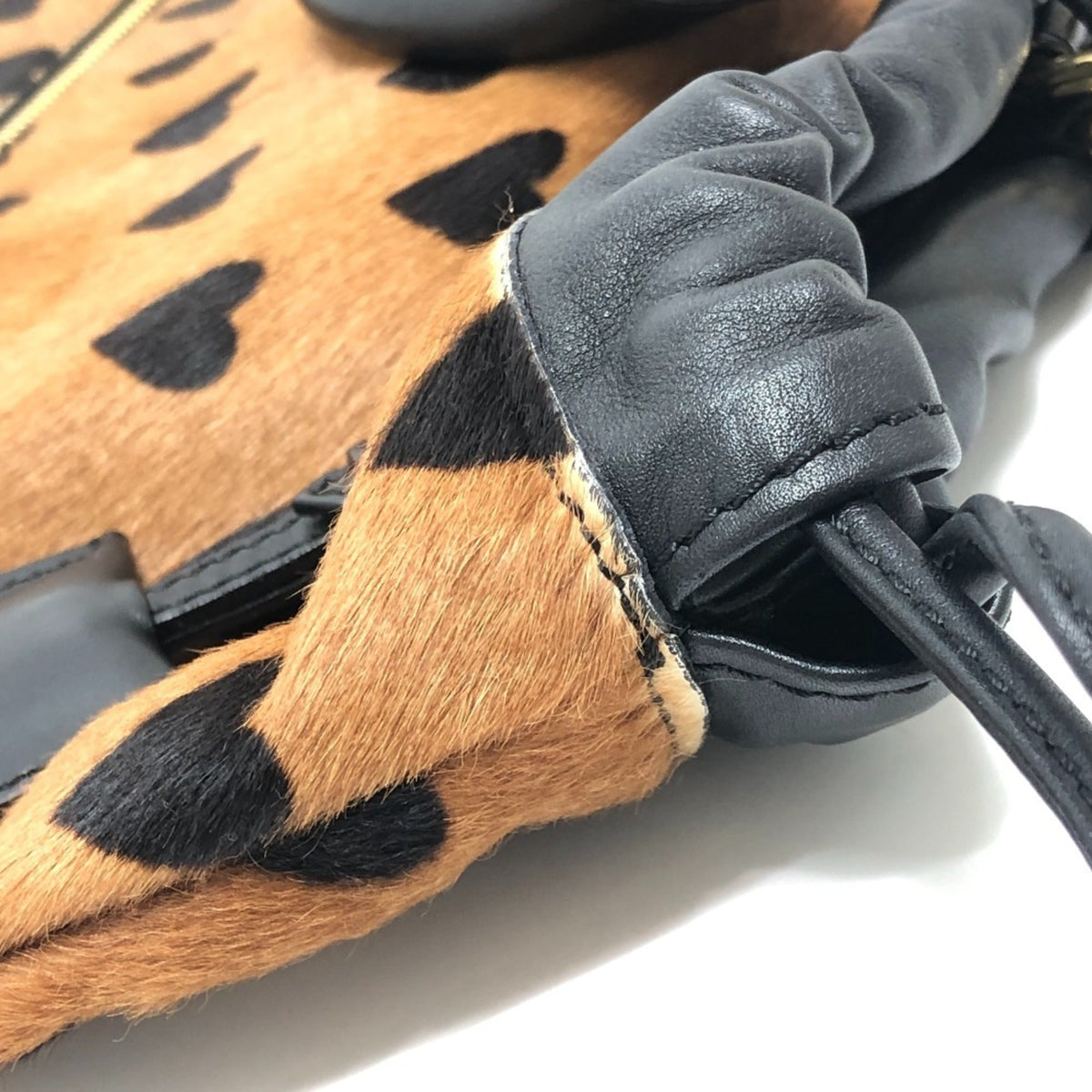 Burberry Black Brown Leather Handbag Tote Bag (Pre-Owned)