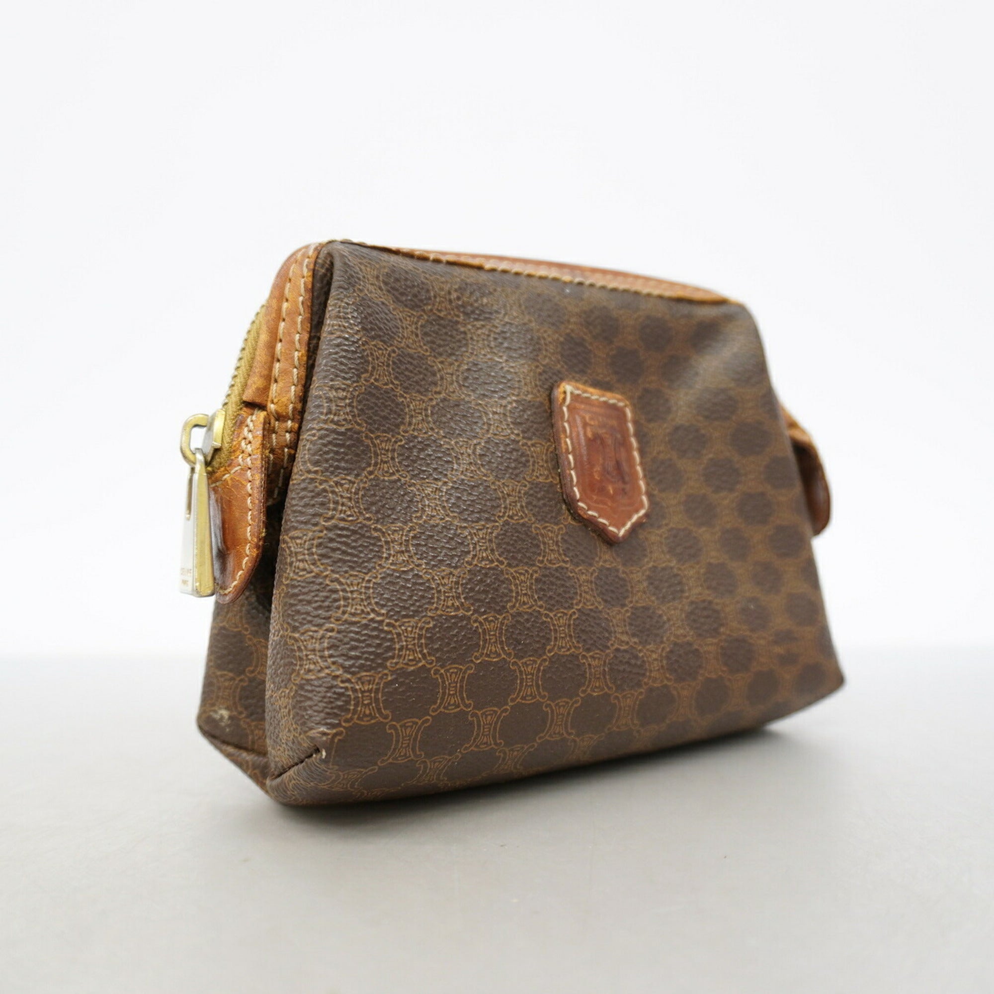 Celine Brown Pvc Pouch (Pre-Owned)