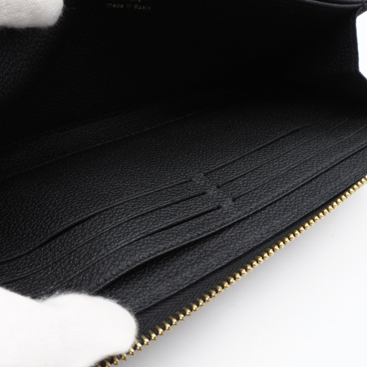 Louis Vuitton Monogram Empreinte Black Leather Long Wallet (Bi-Fold) (Pre-Owned)